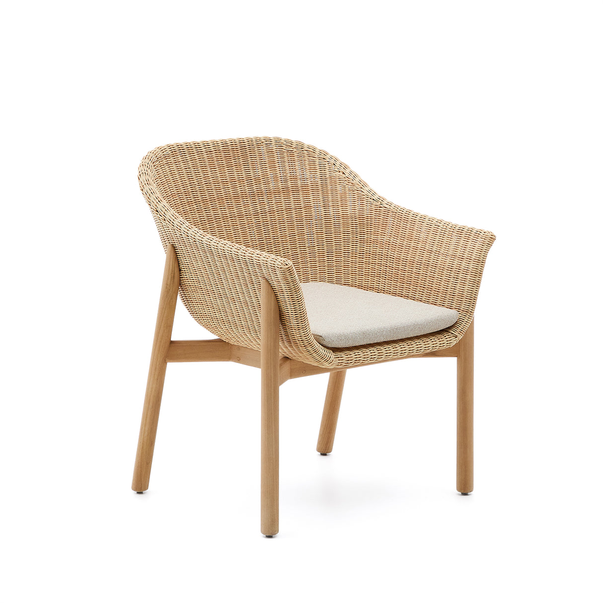 Stuhl Galea aus massivem Teakholz und synthetischem Rattan FSC 100% - ZEN ZONE Furniture