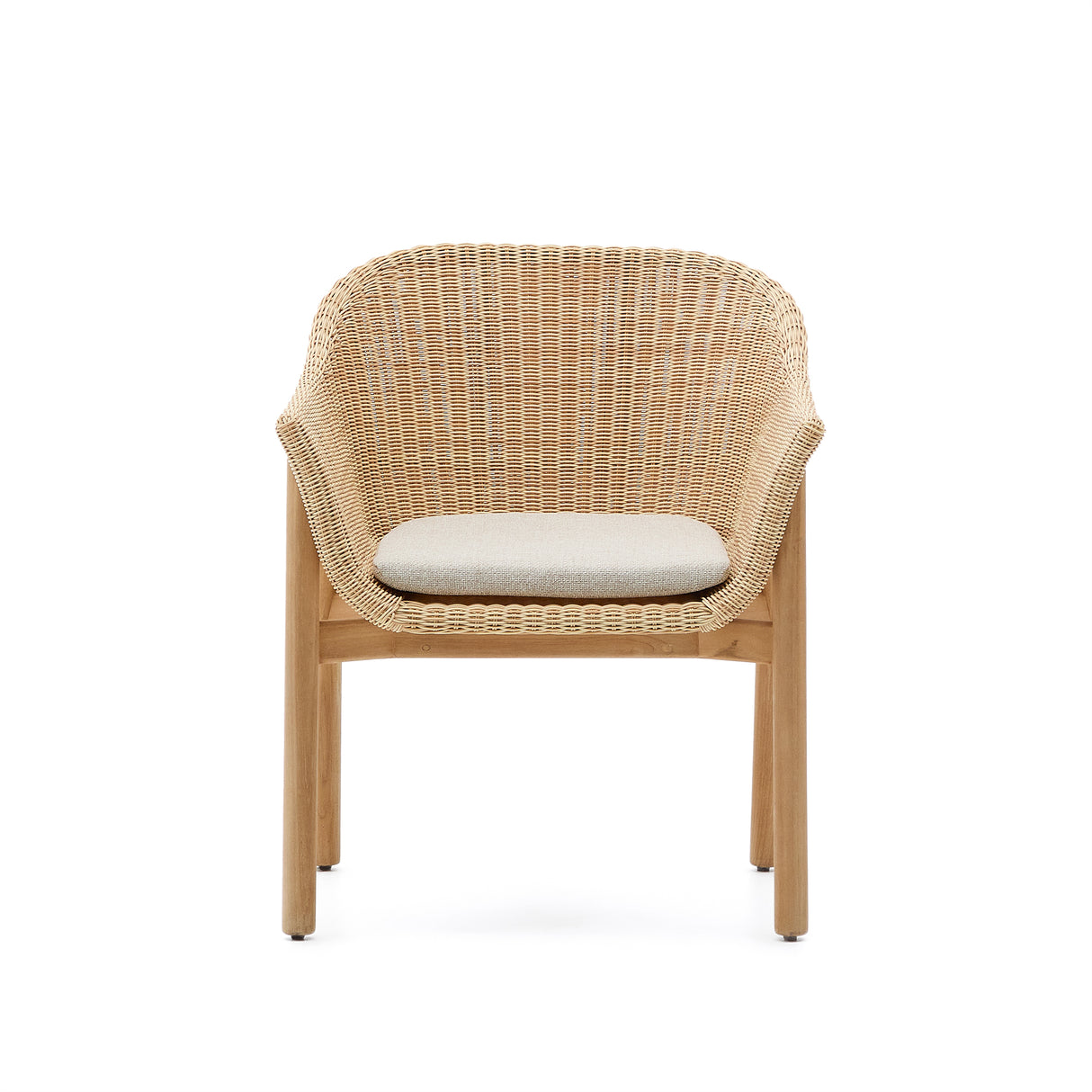 Stuhl Galea aus massivem Teakholz und synthetischem Rattan FSC 100% - ZEN ZONE Furniture
