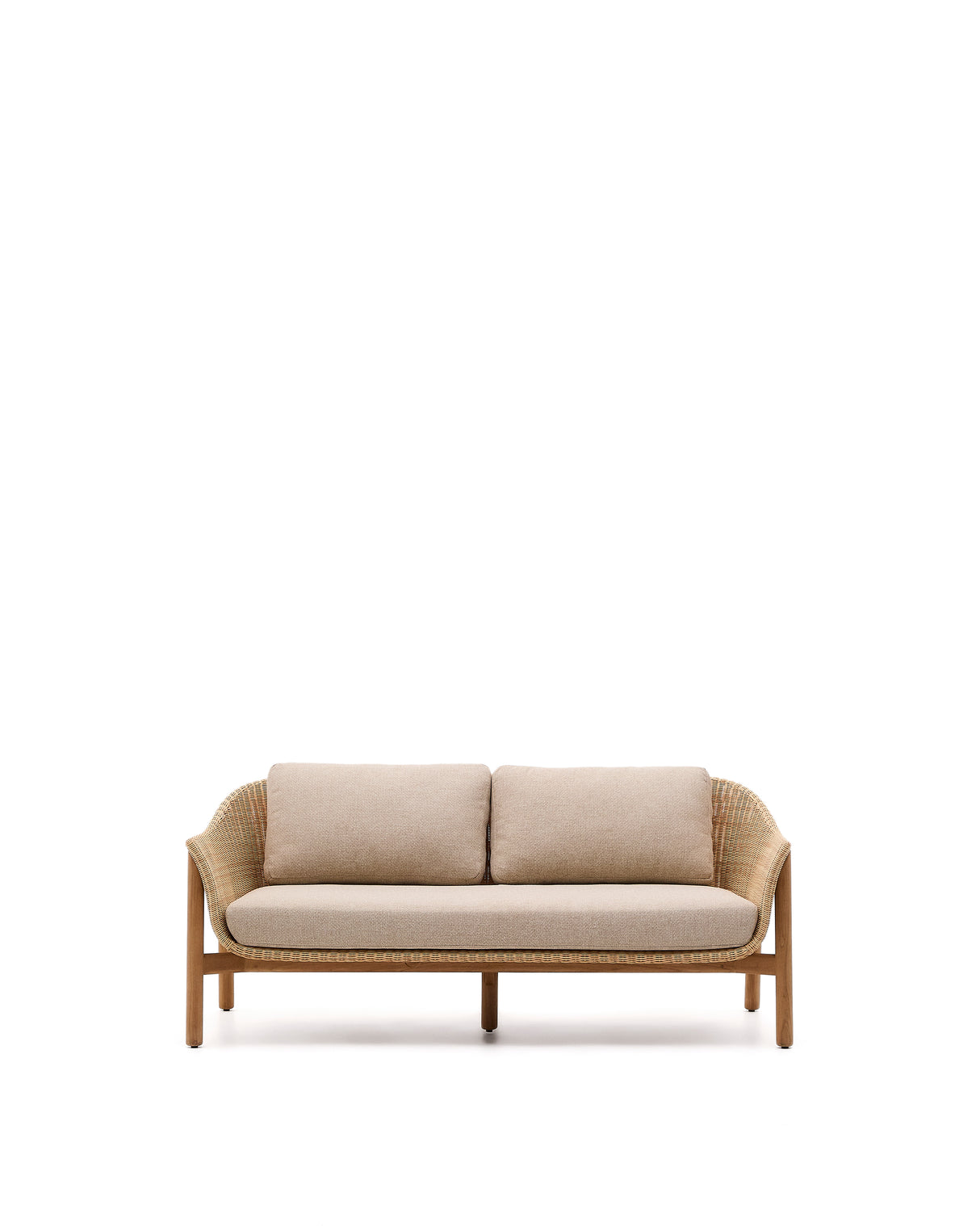 2-Sitzer-Sofa Galea aus massivem Teakholz und synthetischem Rattan 170,5 cm FSC 100% FSC - ZEN ZONE Furniture