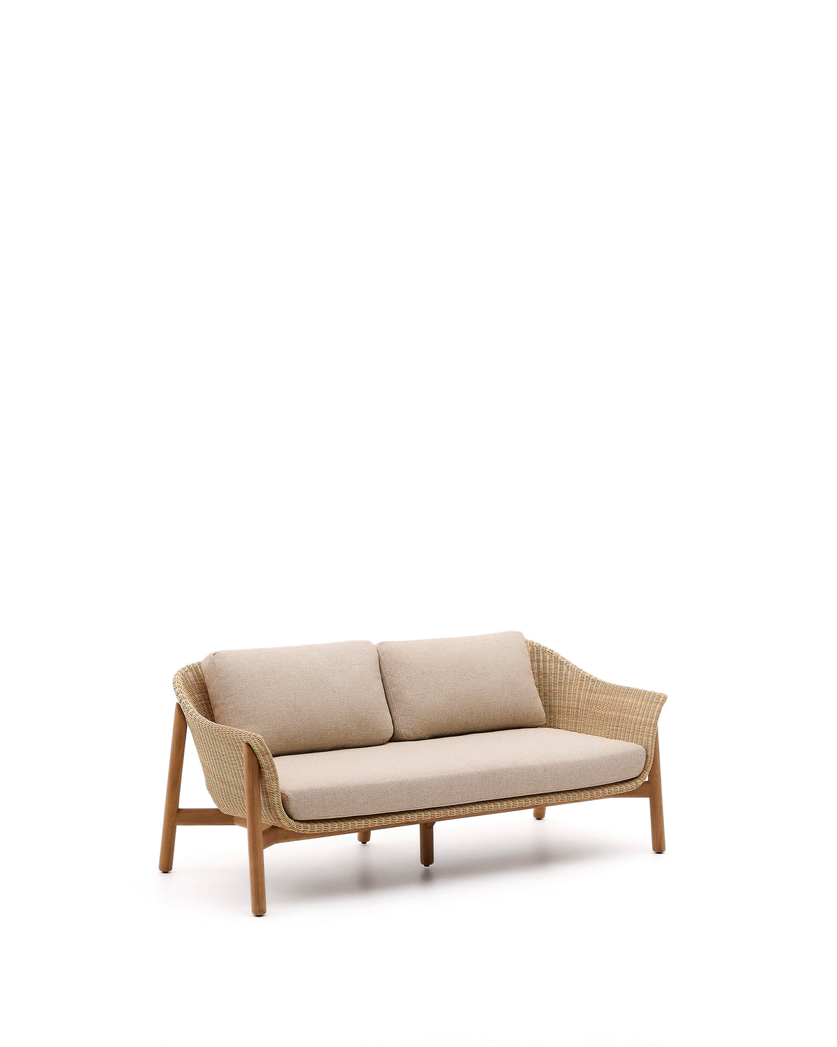 2-Sitzer-Sofa Galea aus massivem Teakholz und synthetischem Rattan 170,5 cm FSC 100% FSC - ZEN ZONE Furniture