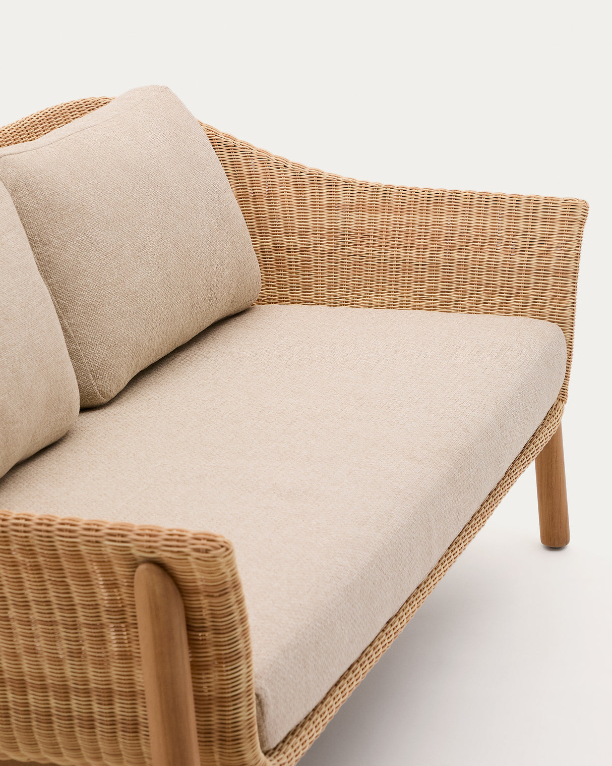 2-Sitzer-Sofa Galea aus massivem Teakholz und synthetischem Rattan 170,5 cm FSC 100% FSC - ZEN ZONE Furniture