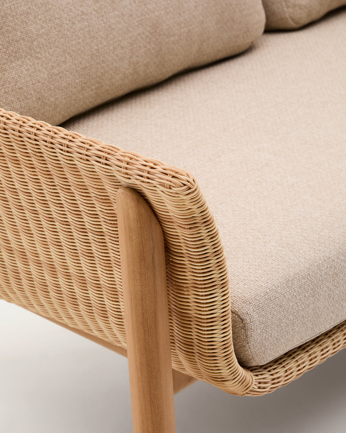 2-Sitzer-Sofa Galea aus massivem Teakholz und synthetischem Rattan 170,5 cm FSC 100% FSC - ZEN ZONE Furniture