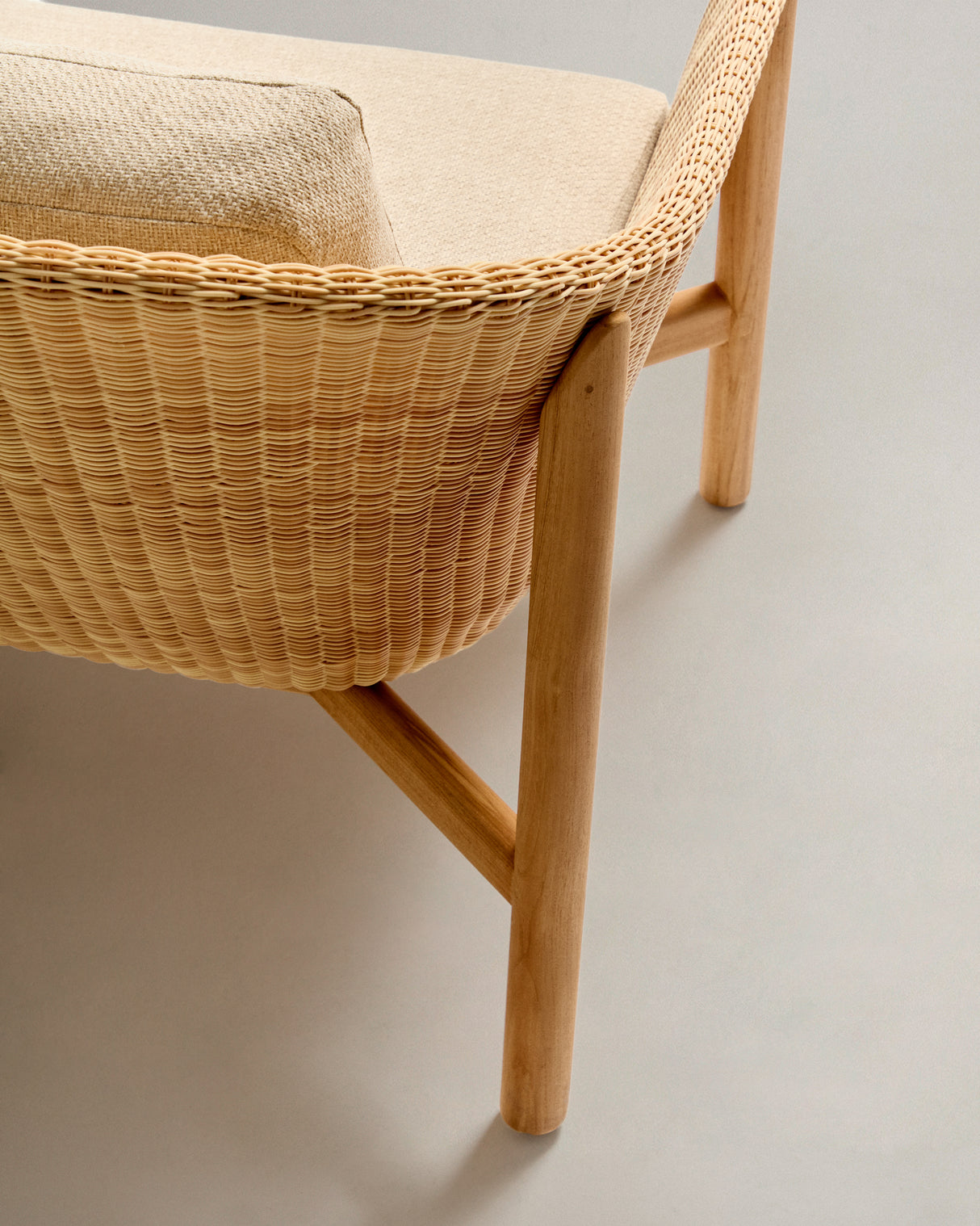 3-Sitzer-Sofa Galea aus massivem Teakholz und synthetischem Rattan 223 cm FSC 100% FSC - ZEN ZONE Furniture