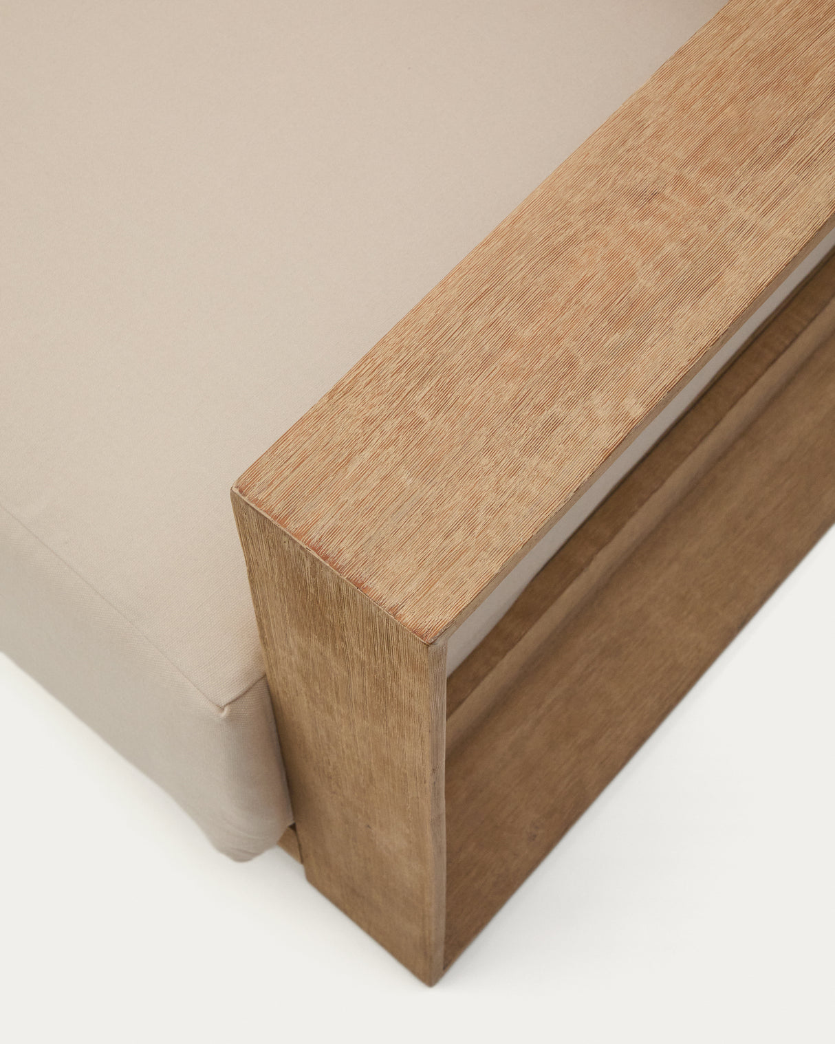 5-Sitzer-Ecksofa Ambra aus massivem Akazienholz mit hellem Finish 248 cm - ZEN ZONE Furniture