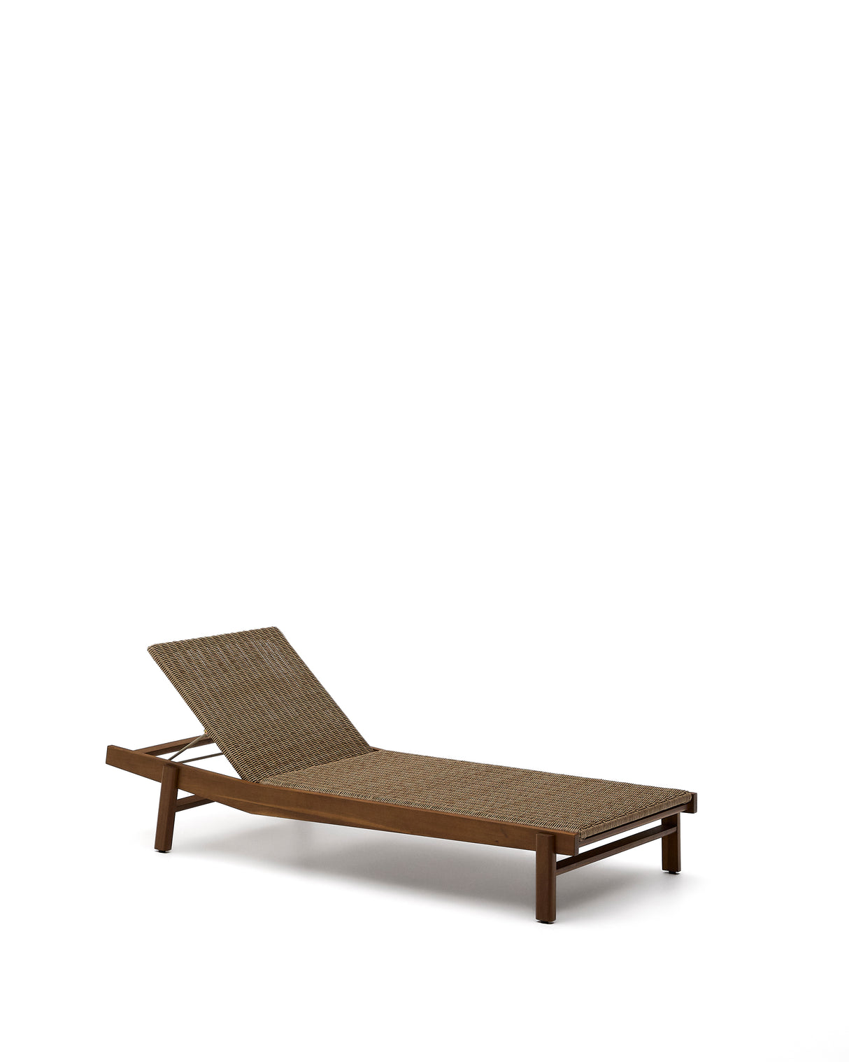 Sonnenliege Itani aus massivem Teakholz und synthetischem Rattan FSC 100% - ZEN ZONE Furniture