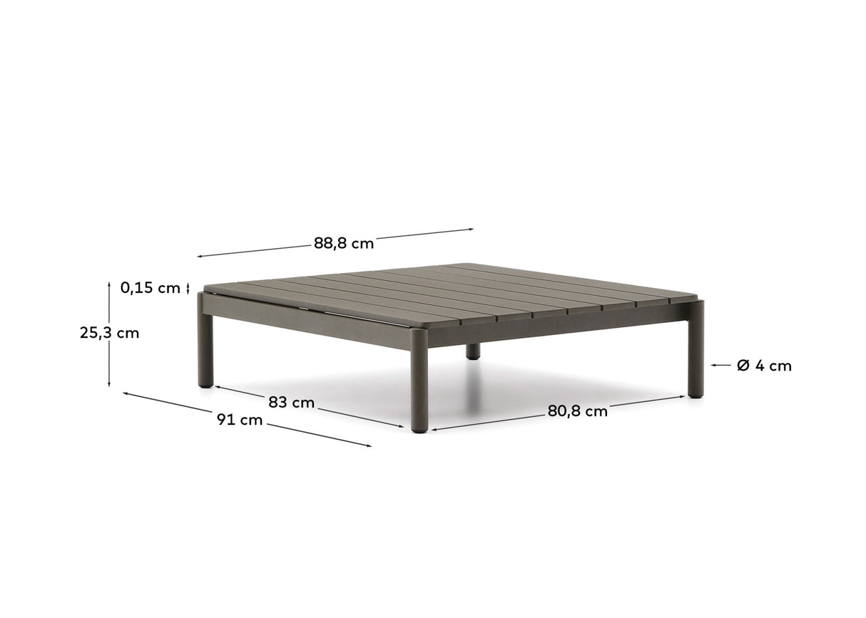 Couchtisch Sorells aus grünem Aluminium 89 x 91 cm - ZEN ZONE Furniture