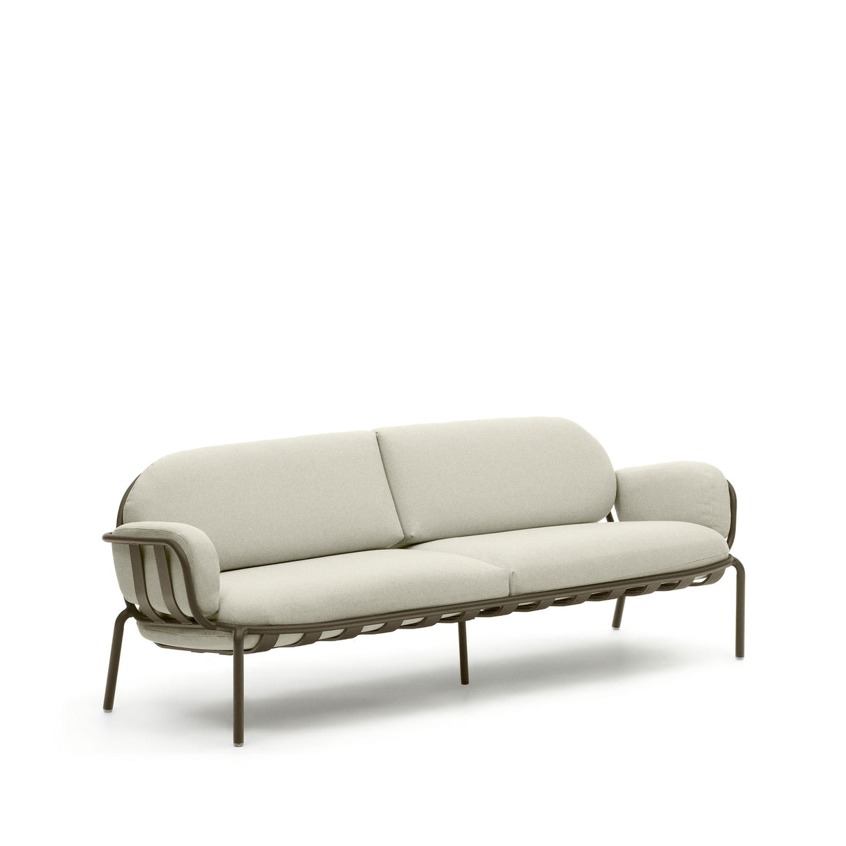 Joncols 3-Sitzer-Gartensofa aus Aluminium mit Finish in Grün 225 cm - ZEN ZONE Furniture