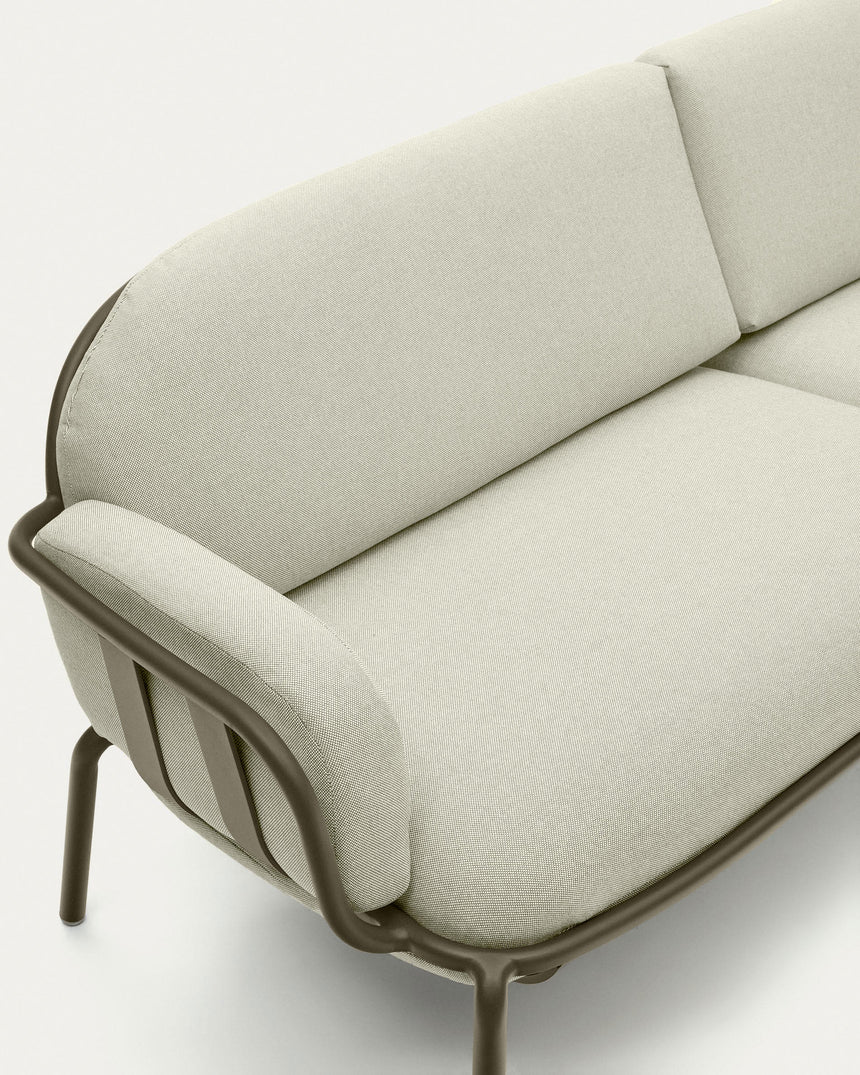 Joncols 3-Sitzer-Gartensofa aus Aluminium mit Finish in Grün 225 cm - ZEN ZONE Furniture