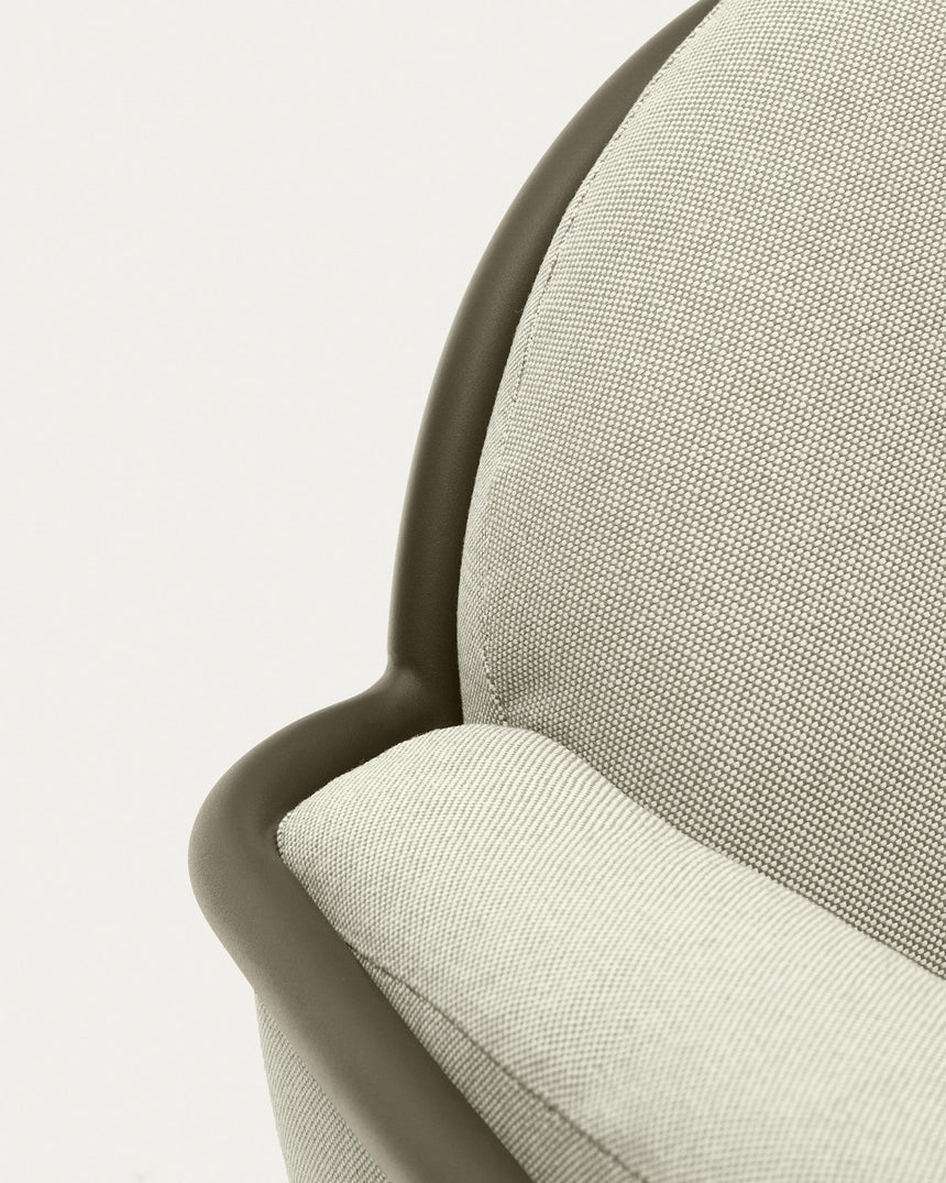 Joncols 3-Sitzer-Gartensofa aus Aluminium mit Finish in Grün 225 cm - ZEN ZONE Furniture