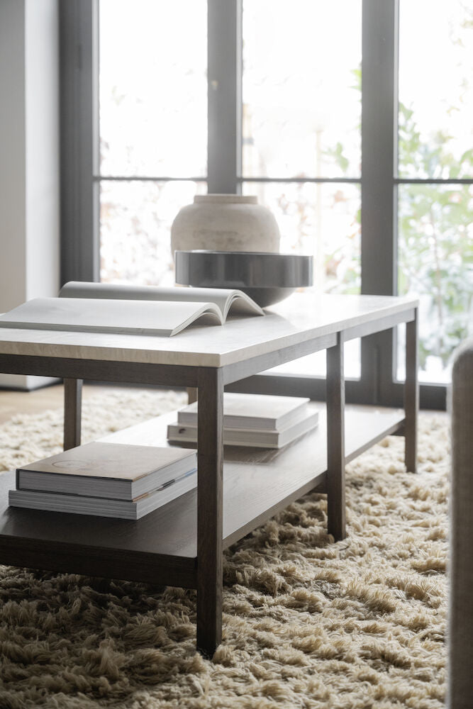 ORWEL Couchtisch Beige/braun 140x60x45cm - ZEN ZONE Furniture