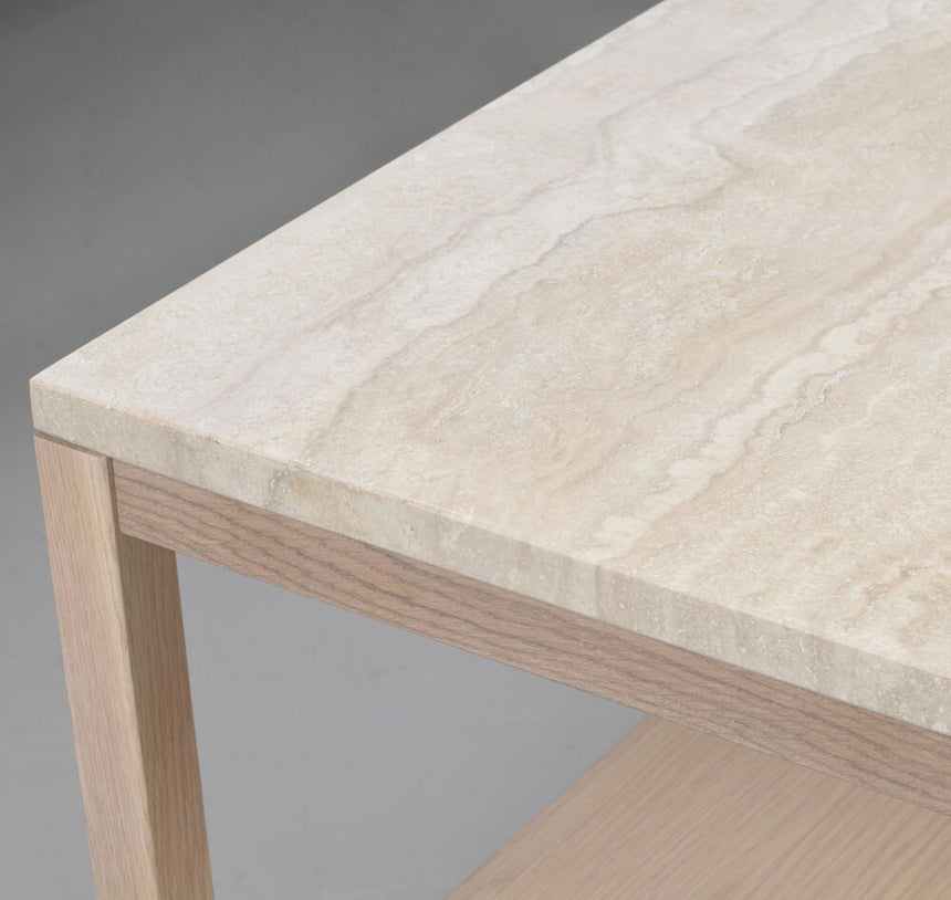 ORWEL Couchtisch Beige/Weiß pigmentiert 140x60x45cm - ZEN ZONE Furniture