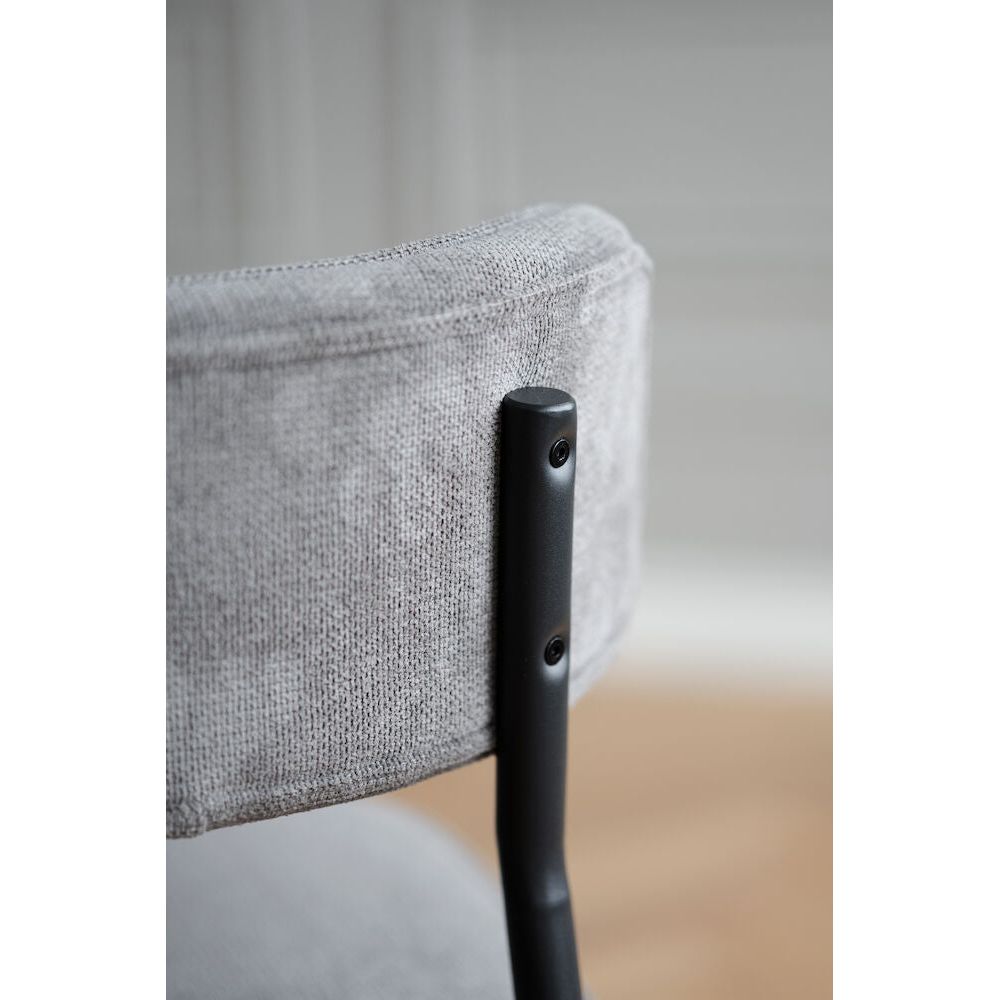 PAISLEY Esszimmerstuhl Graubraun/Schwarz 49x53x82cm - ZEN ZONE