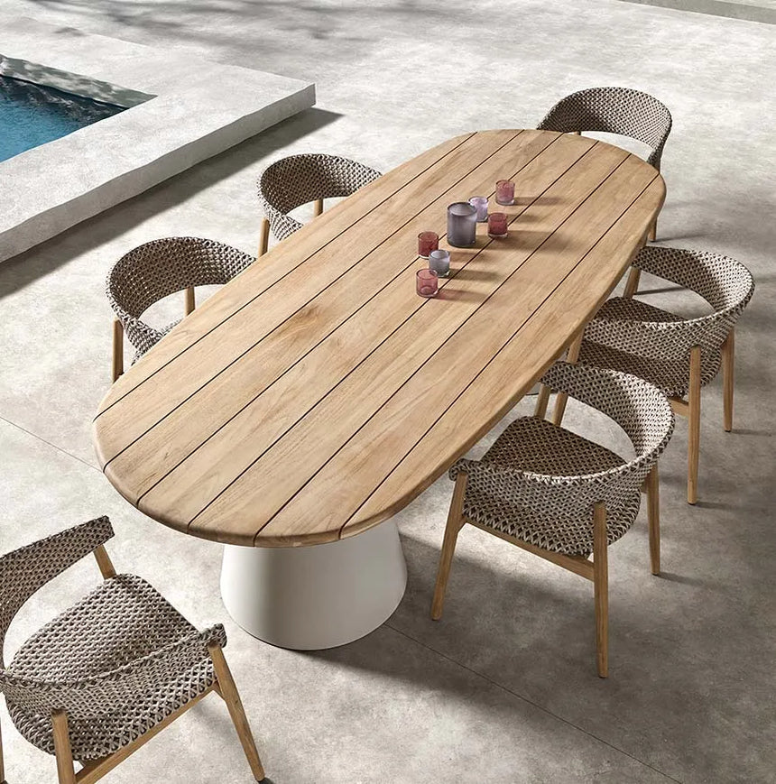 Gartenstuhl Ralf aus Teakholz in grau - ZEN ZONE Furniture