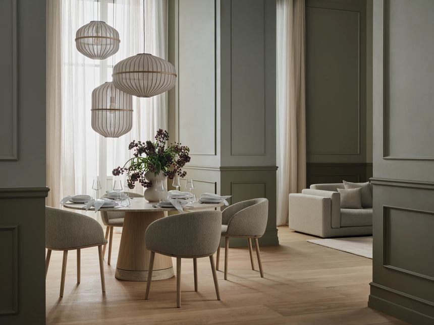 Piro Esstisch aus Eiche / Furnier geölt Ø125 cm - ZEN ZONE Furniture