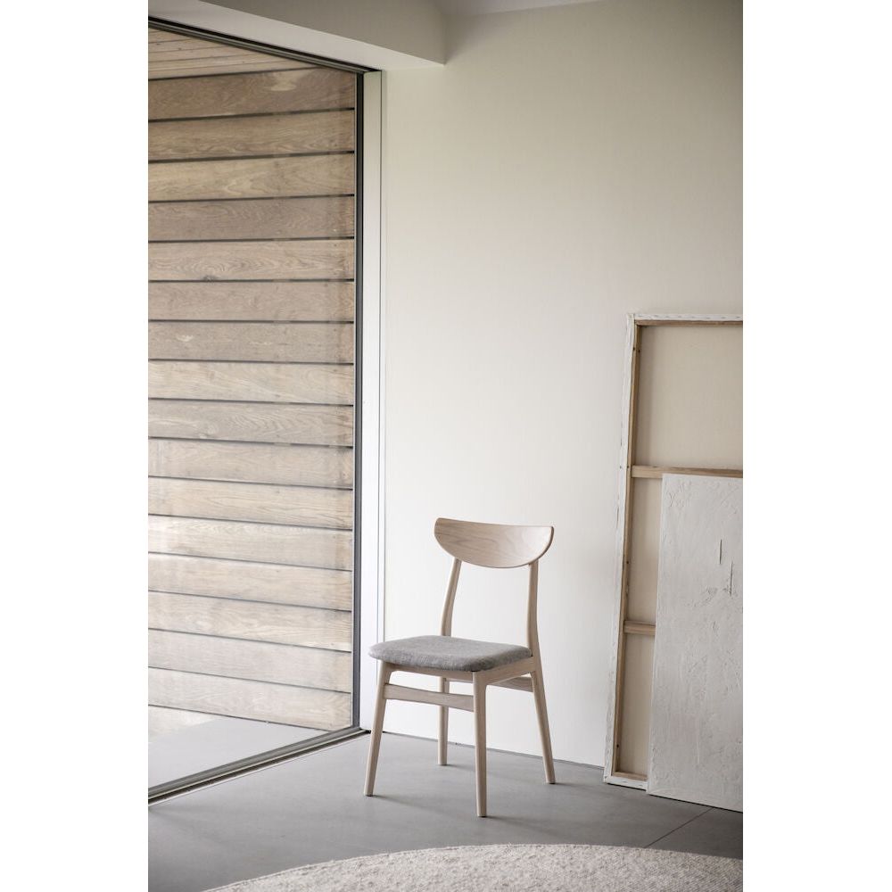 RODHAM Esszimmerstuhl Weiß pigmentiert/hellgrau 44x51x82cm - ZEN ZONE