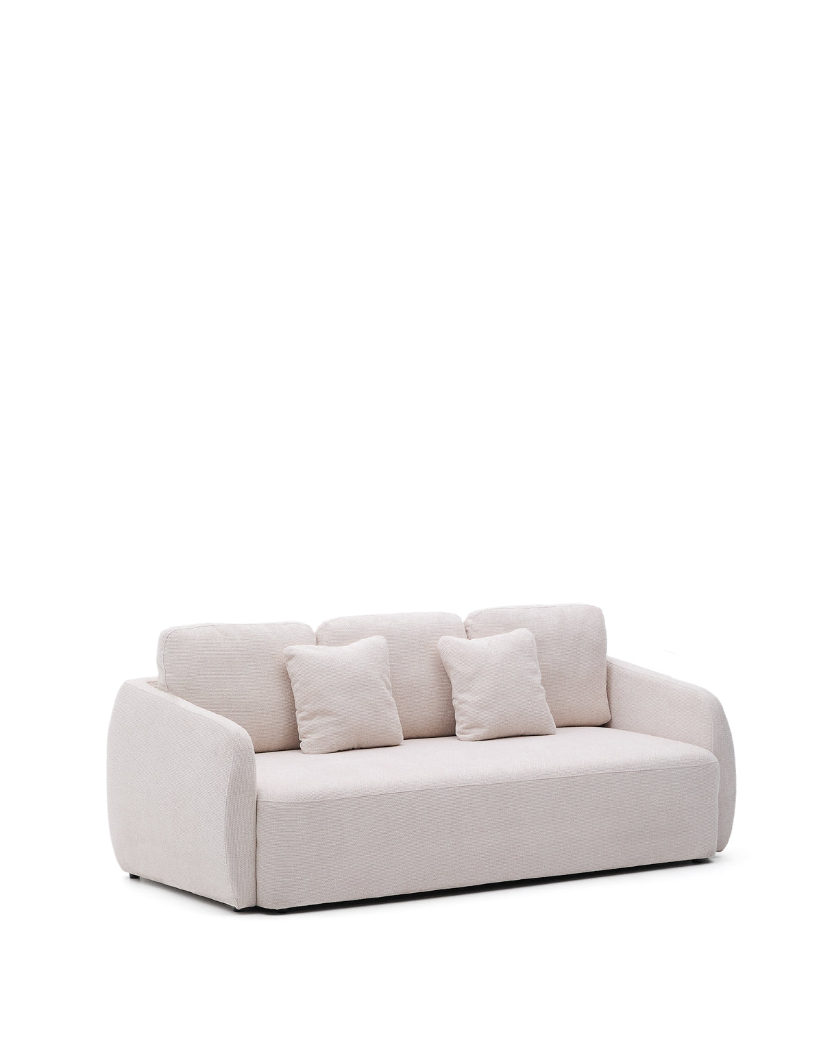 Schlafsofa Laira 3-Sitzer in Chenille ecru 225 cm FSC Mix Credit - ZEN ZONE Furniture