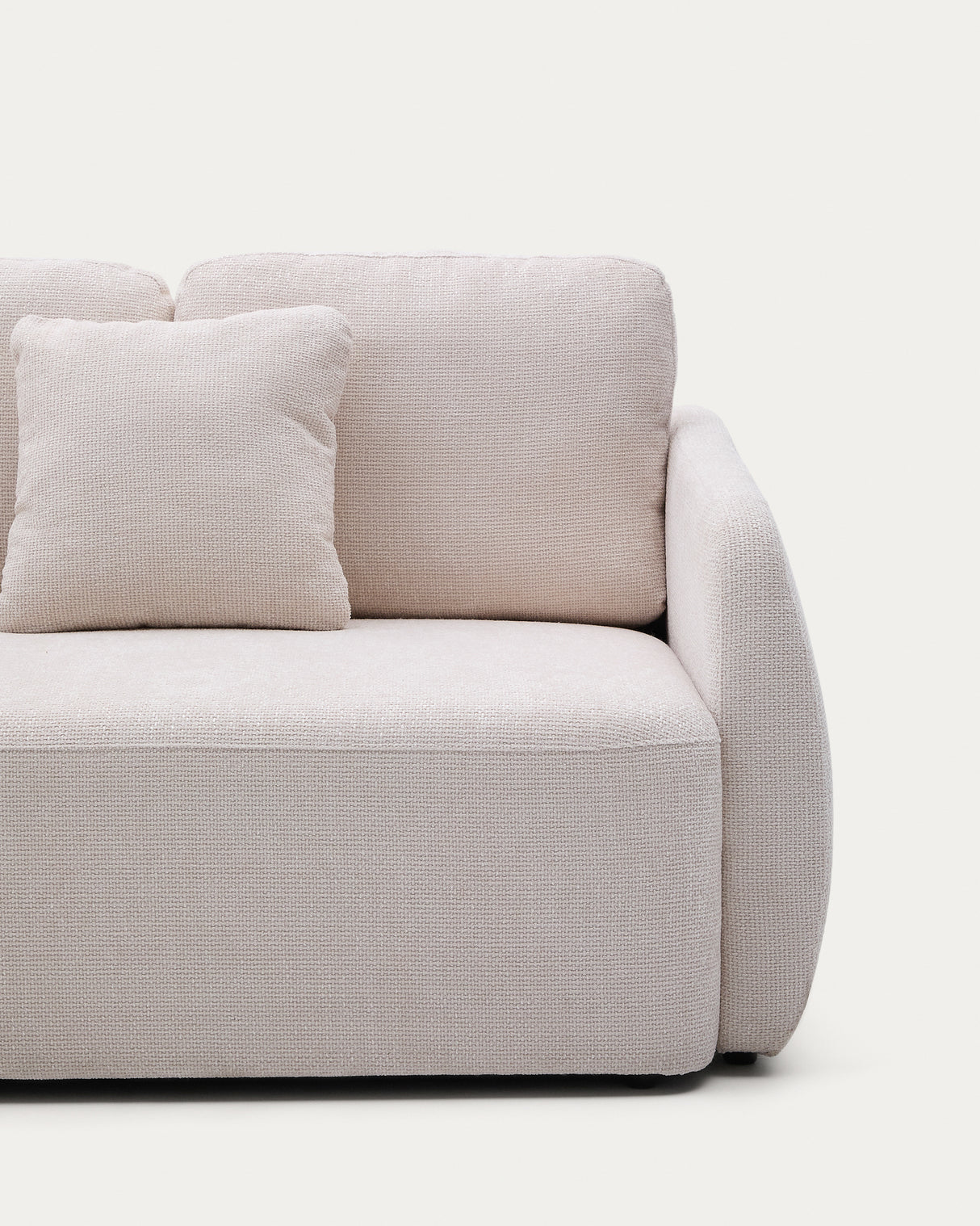Schlafsofa Laira 3-Sitzer in Chenille ecru 225 cm FSC Mix Credit - ZEN ZONE Furniture