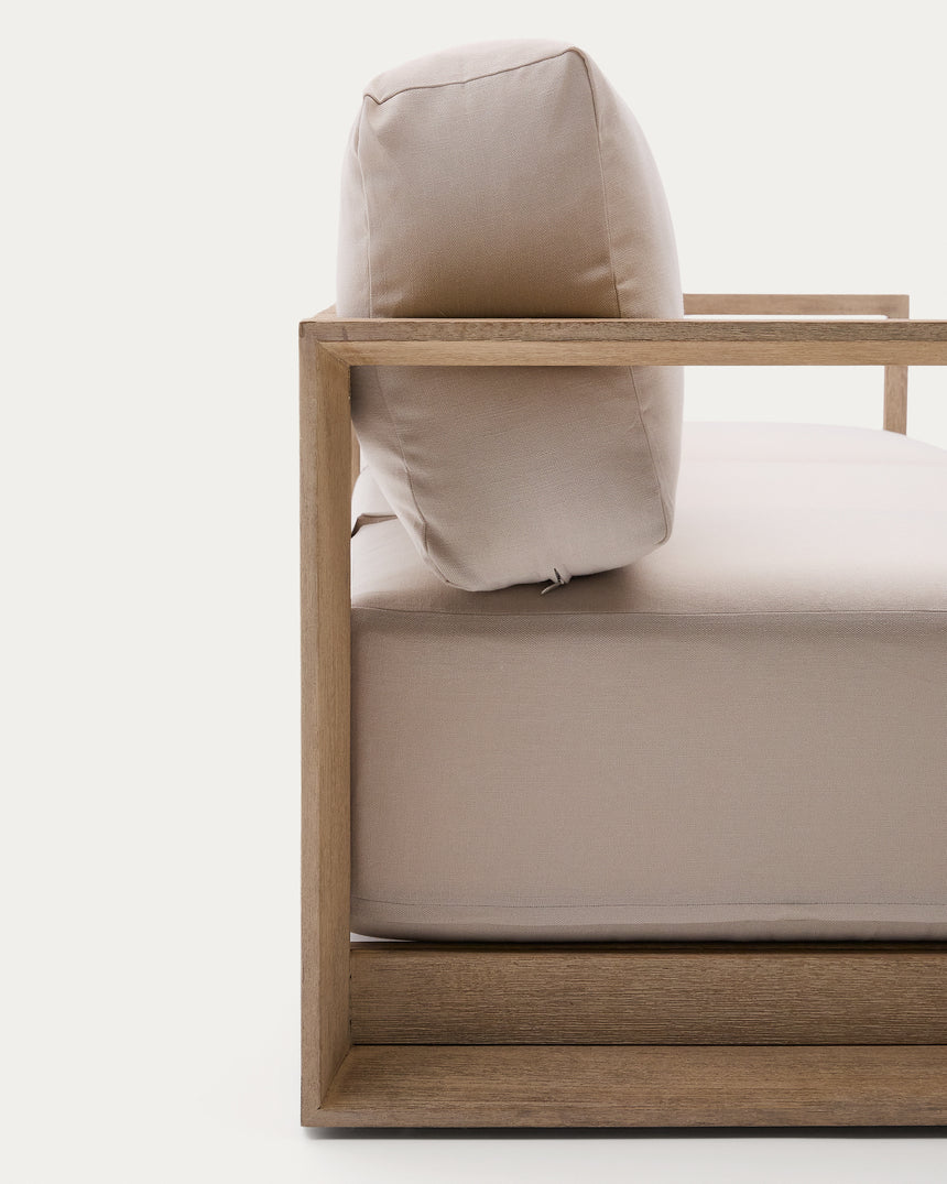 3-Sitzer-Sofa Ambra aus massivem Akazienholz mit hellem Finish 249 cm - ZEN ZONE Furniture