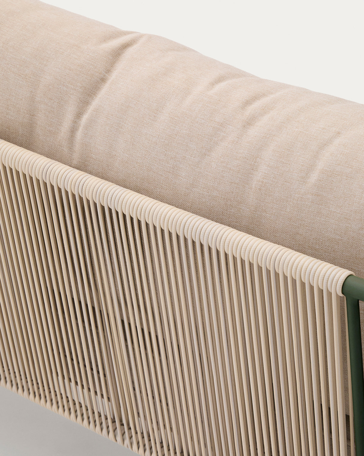 2-Sitzer-Outdoor-Sofa Zivia aus écrufarbenem Seil und grün verzinktem Stahl 178 cm - ZEN ZONE Furniture