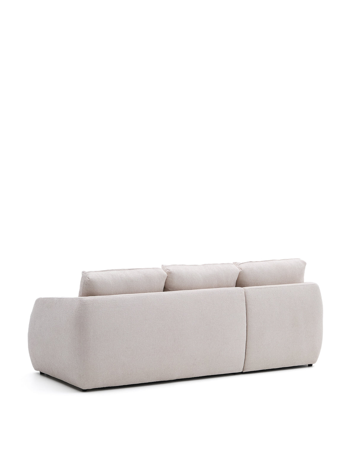 Schlafsofa Laira 3-Sitzer in Chenille mit Chaiselongue links ecru 246 cm FSC Mix Credit - ZEN ZONE Furniture
