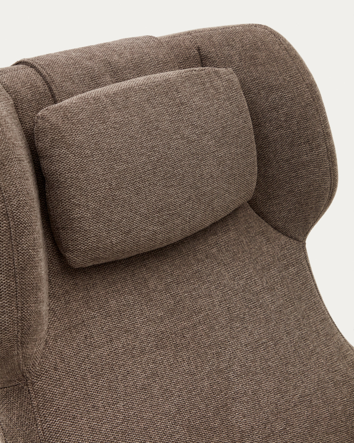 Zalina Drehsessel aus hellbraunem Chenille und Stahl mit schwarzem Finish FSC 100% - ZEN ZONE Furniture