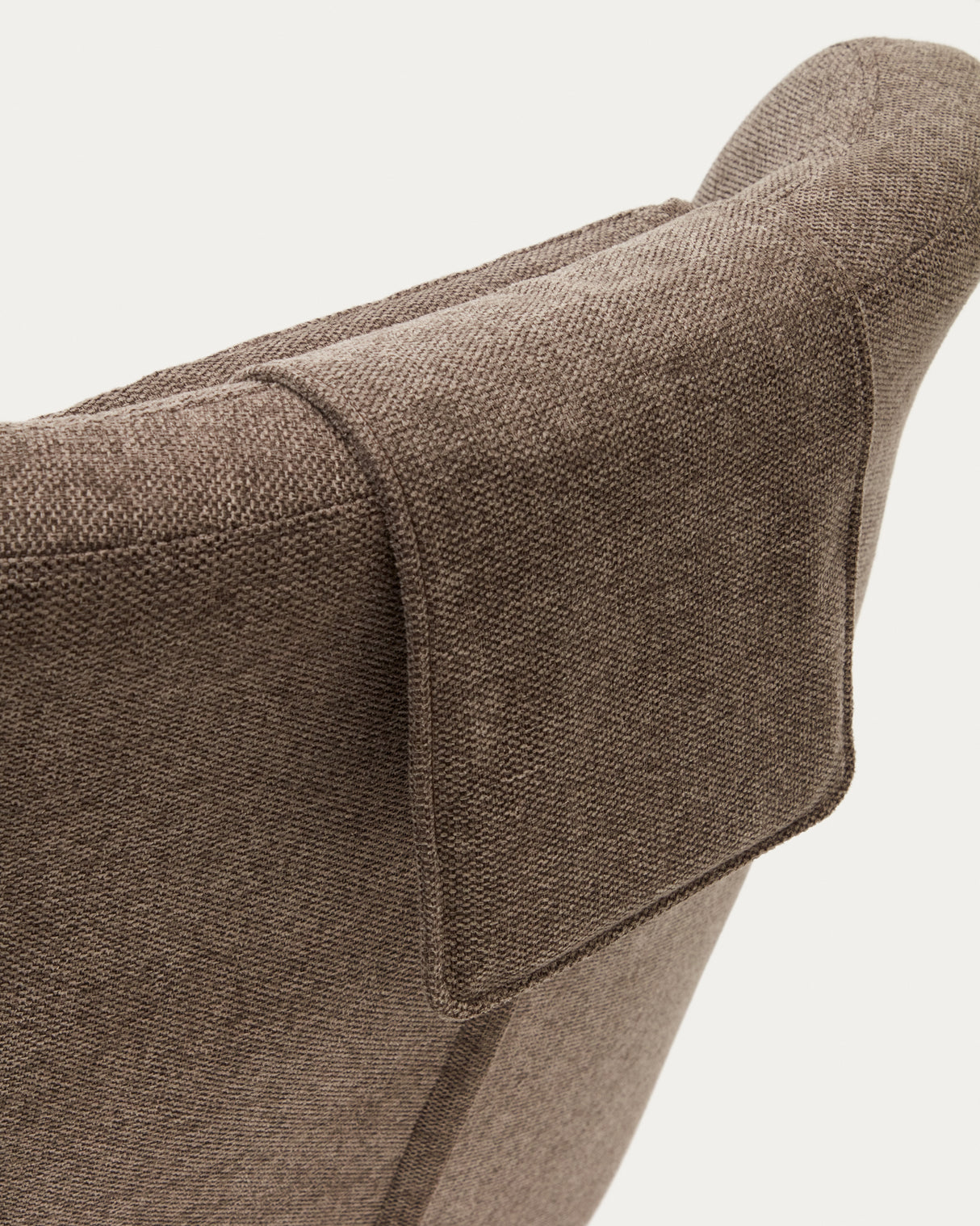 Zalina Drehsessel aus hellbraunem Chenille und Stahl mit schwarzem Finish FSC 100% - ZEN ZONE Furniture