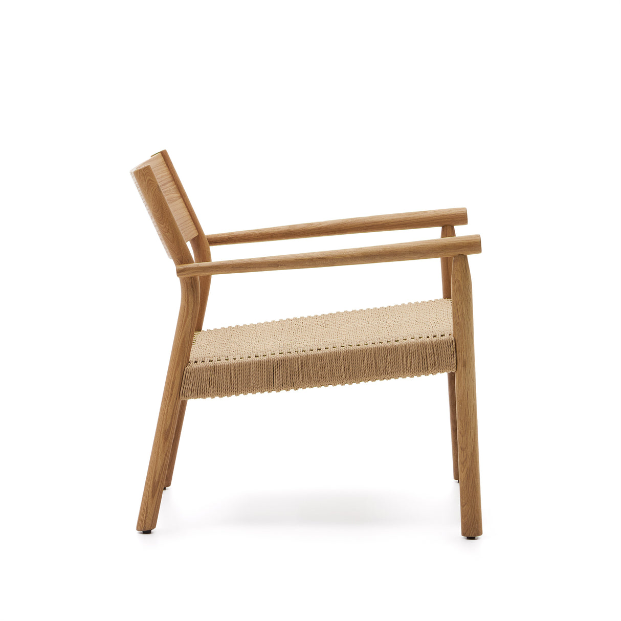 Yalia Sessel massives Eichenholz mit natürlichem Finish und Sitz aus Papierseil 100% FSC - ZEN ZONE Furniture