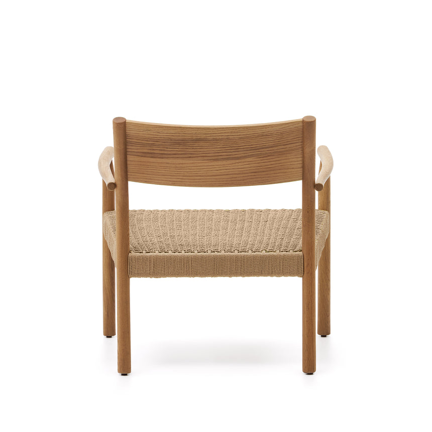 Yalia Sessel massives Eichenholz mit natürlichem Finish und Sitz aus Papierseil 100% FSC - ZEN ZONE Furniture