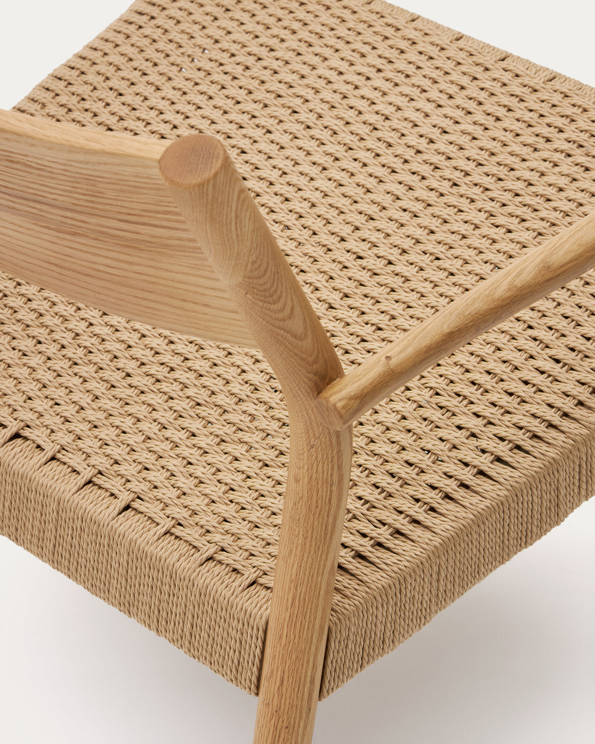 Yalia Sessel massives Eichenholz mit natürlichem Finish und Sitz aus Papierseil 100% FSC - ZEN ZONE Furniture