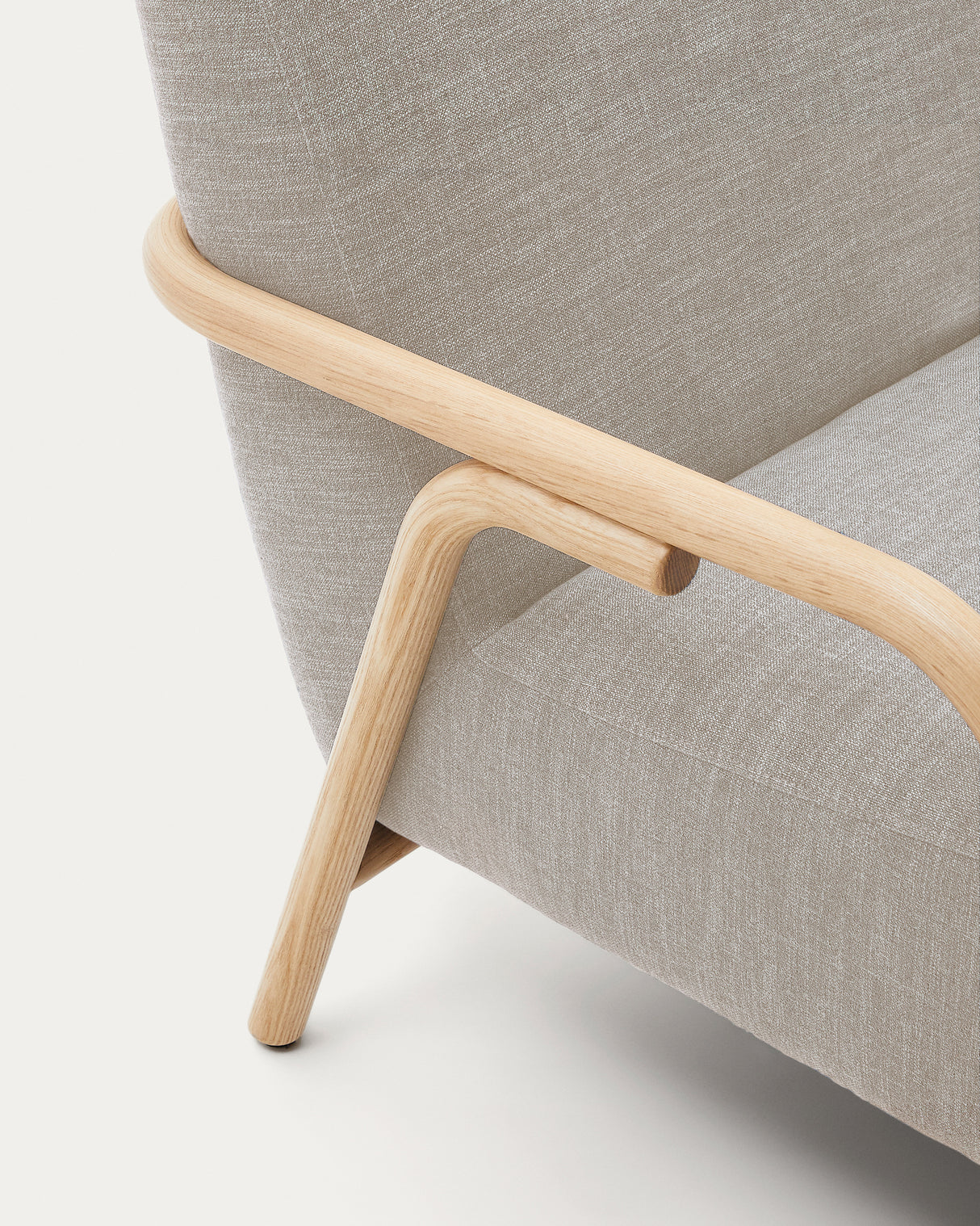 Sessel Sylo beige aus massivem Eschenholz FSC 100% - ZEN ZONE Furniture