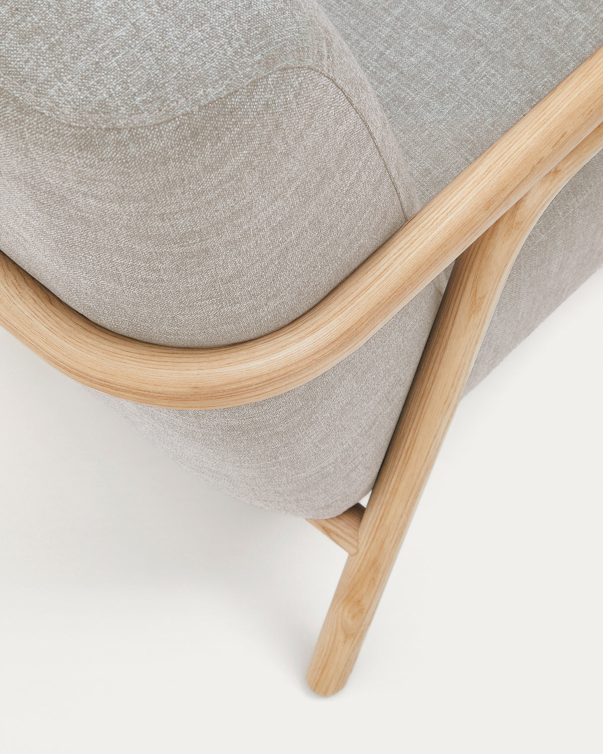 Sessel Sylo beige aus massivem Eschenholz FSC 100% - ZEN ZONE Furniture