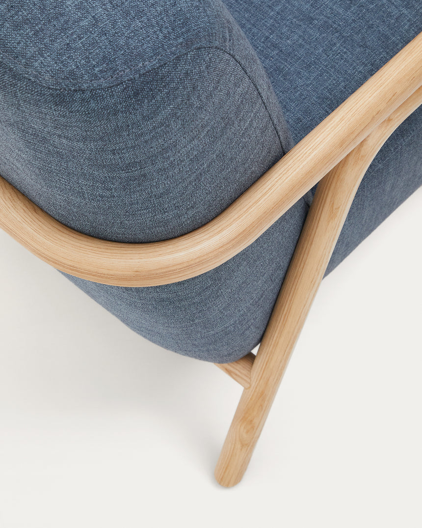 Sessel Sylo blau aus massivem Eschenholz FSC 100% - ZEN ZONE Furniture