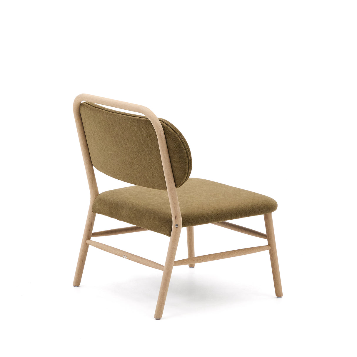 Sessel Helda aus grünem Chenille und massivem Eichenholz FSC Mix Credit - ZEN ZONE Furniture