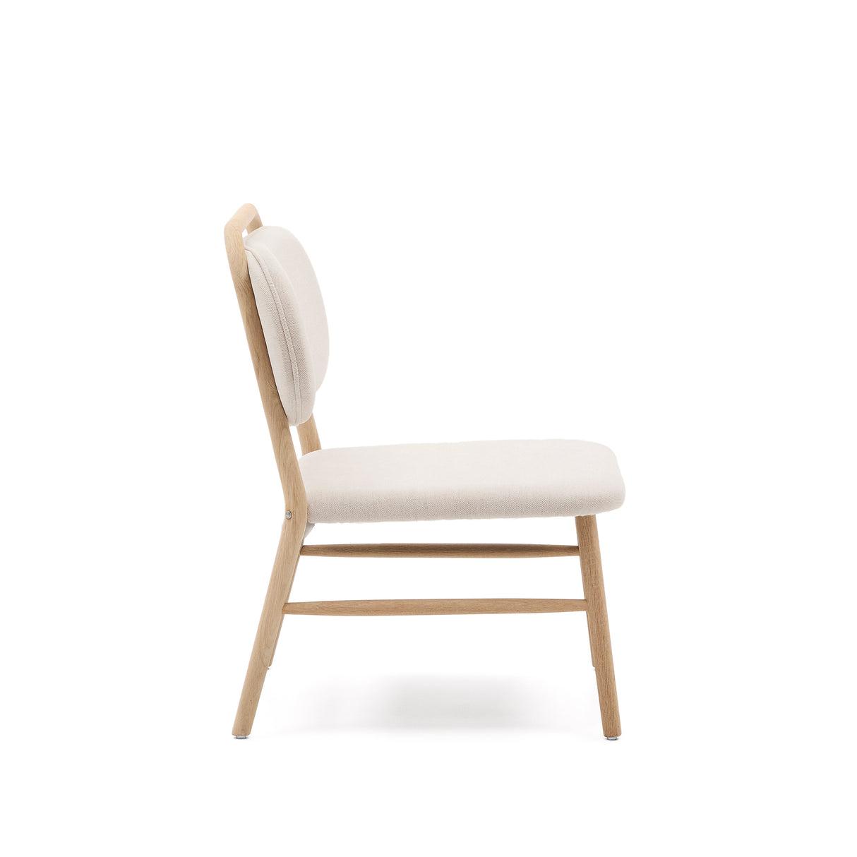 Sessel Helda aus beigefarbenem Chenille und massivem Eichenholz FSC Mix Credit - ZEN ZONE Furniture