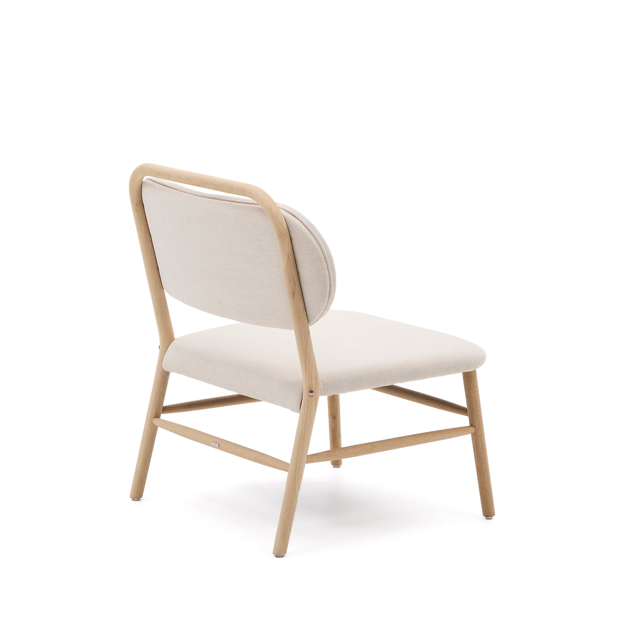 Sessel Helda aus beigefarbenem Chenille und massivem Eichenholz FSC Mix Credit - ZEN ZONE Furniture