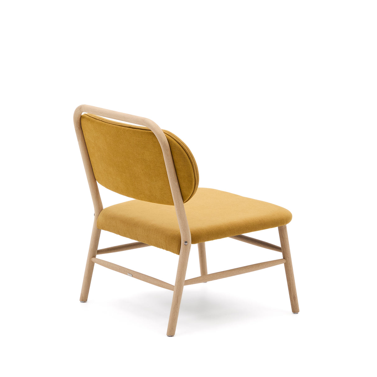 Sessel Helda aus senfgelbem Chenille und massivem Eichenholz FSC Mix Credit - ZEN ZONE Furniture