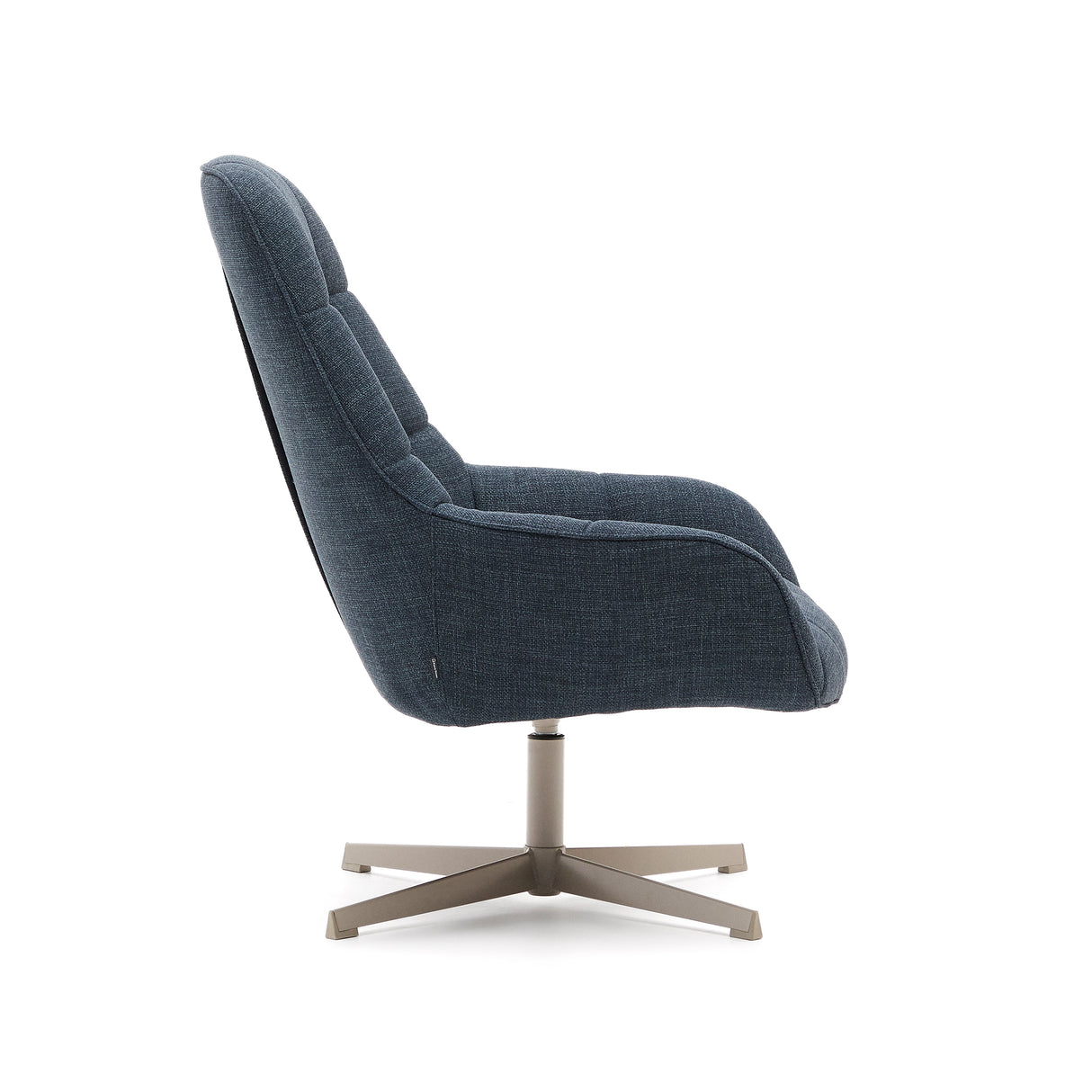 Drehsessel Jaspe blau und Metall mit grauer Oberfläche FSC 100% - ZEN ZONE Furniture