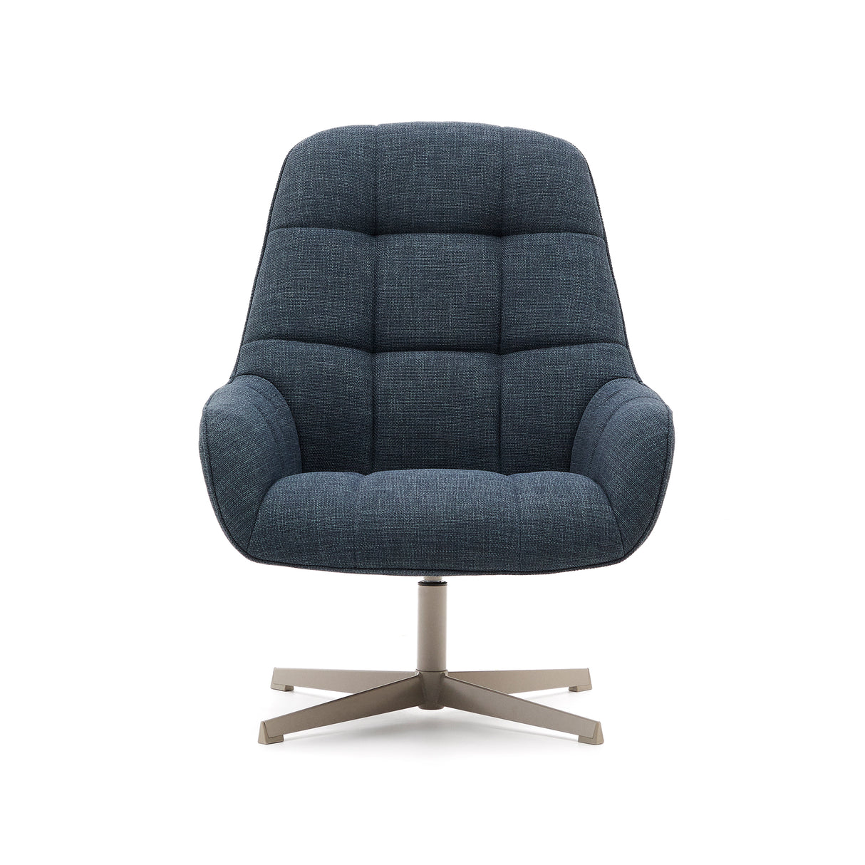 Drehsessel Jaspe blau und Metall mit grauer Oberfläche FSC 100% - ZEN ZONE Furniture