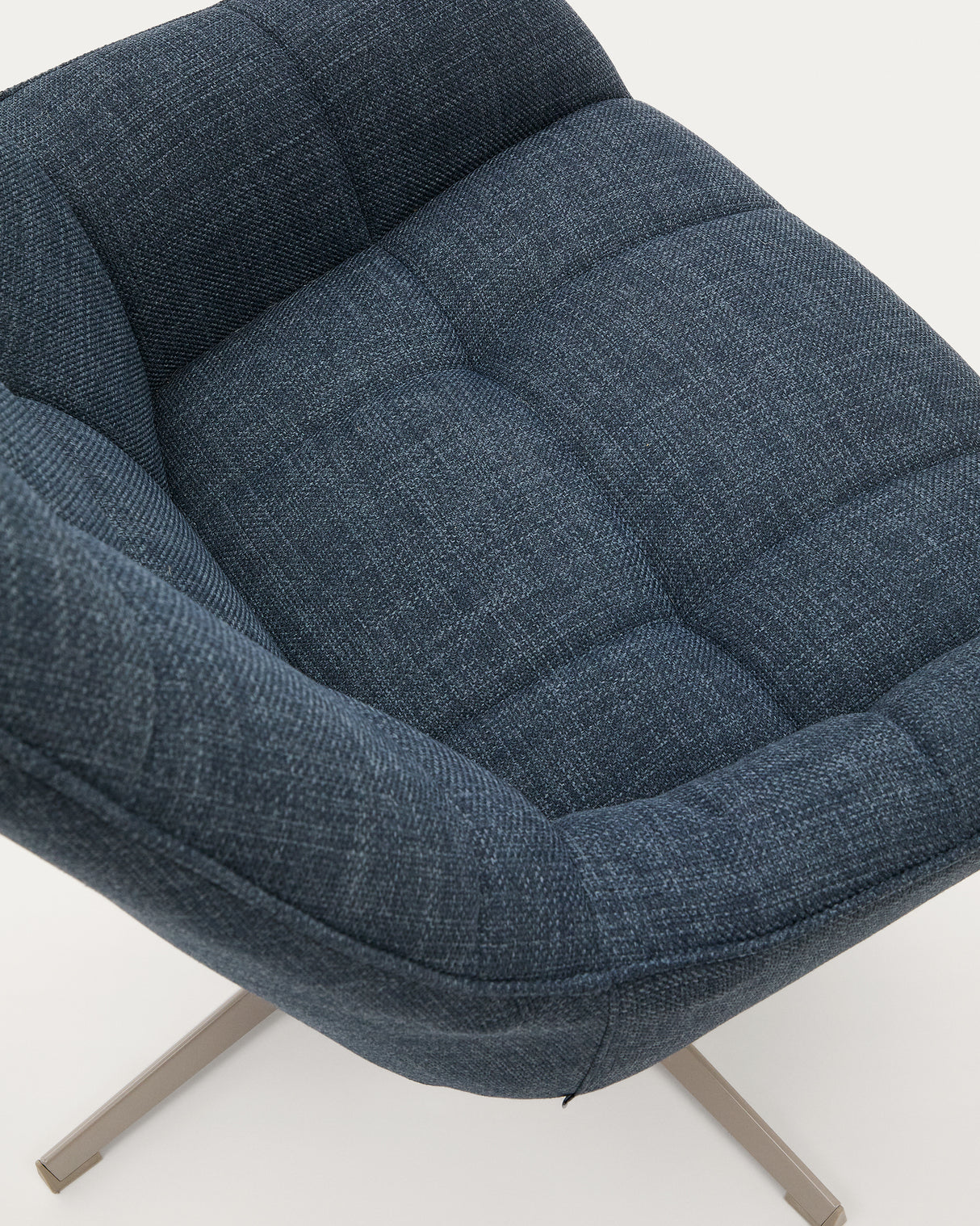 Drehsessel Jaspe blau und Metall mit grauer Oberfläche FSC 100% - ZEN ZONE Furniture