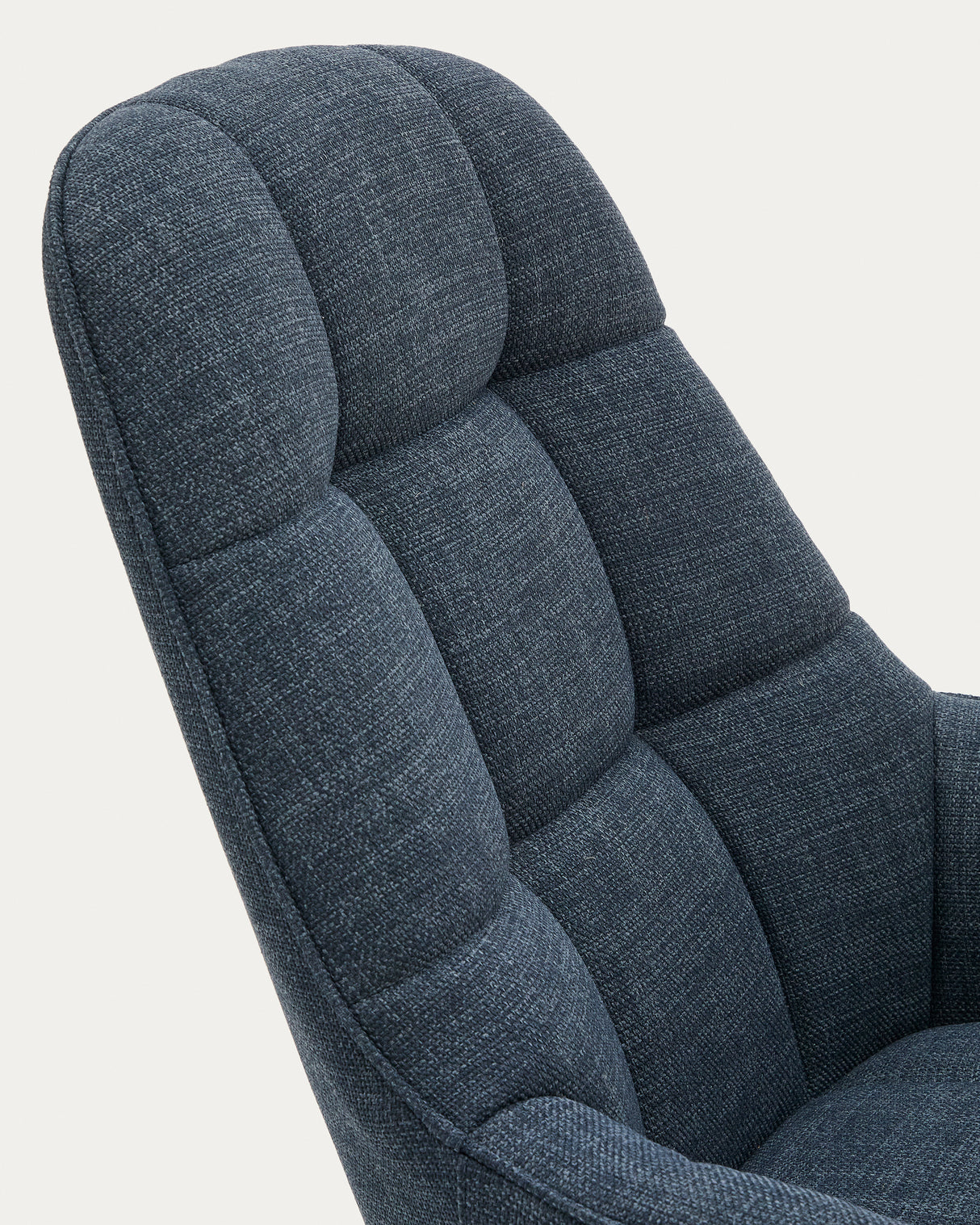 Drehsessel Jaspe blau und Metall mit grauer Oberfläche FSC 100% - ZEN ZONE Furniture