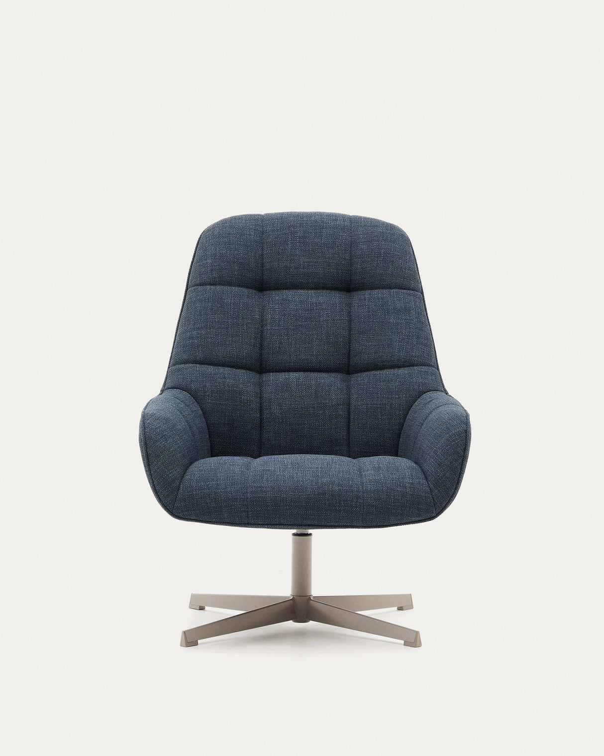 Drehsessel Jaspe blau und Metall mit grauer Oberfläche FSC 100% - ZEN ZONE Furniture