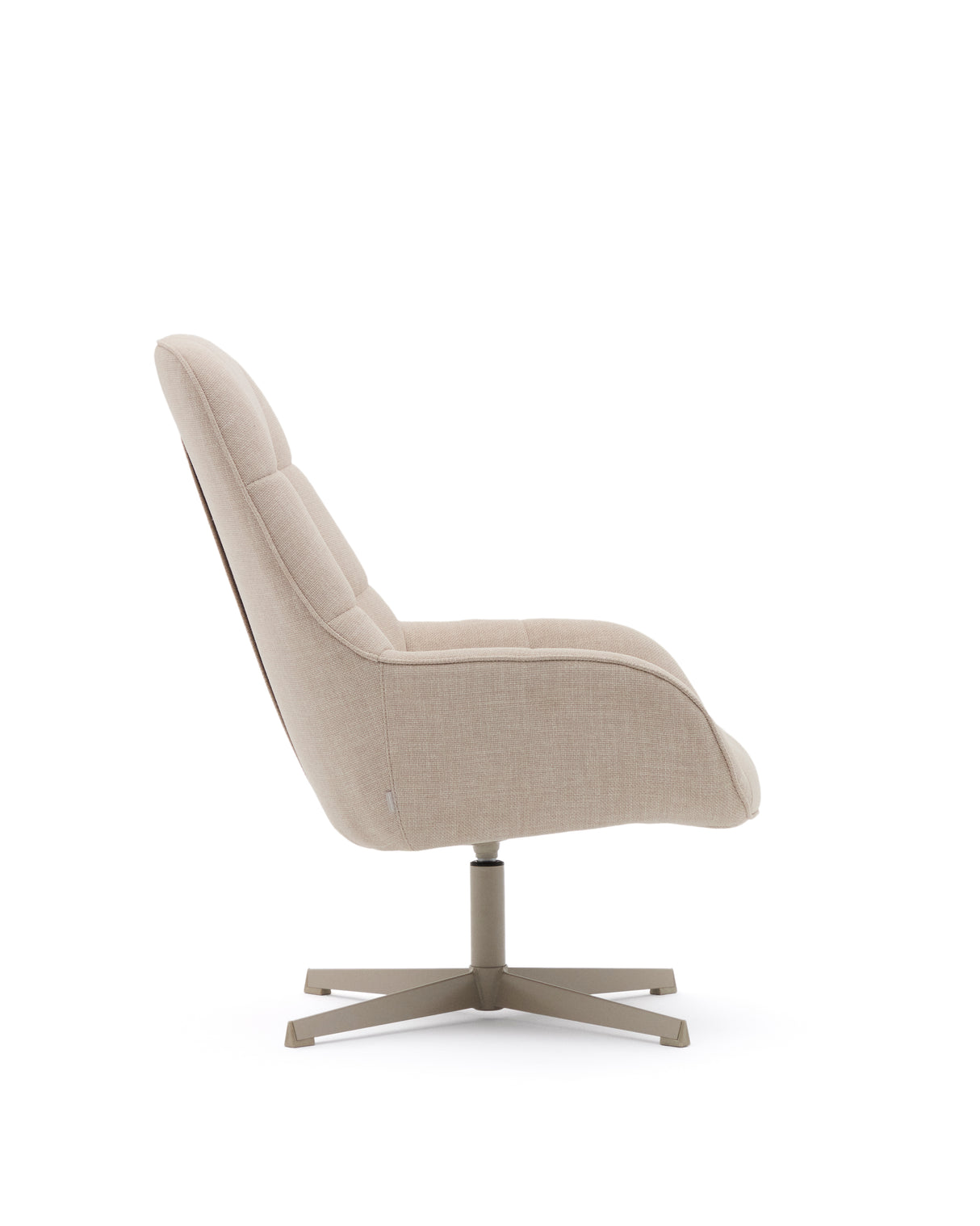 Drehsessel Jaspe beige und Metall mit grauer Oberfläche FSC 100% - ZEN ZONE Furniture