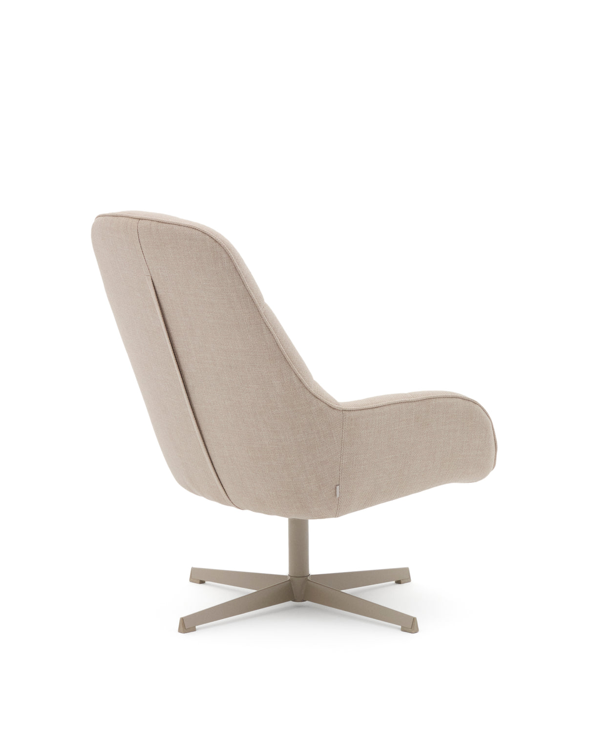 Drehsessel Jaspe beige und Metall mit grauer Oberfläche FSC 100% - ZEN ZONE Furniture