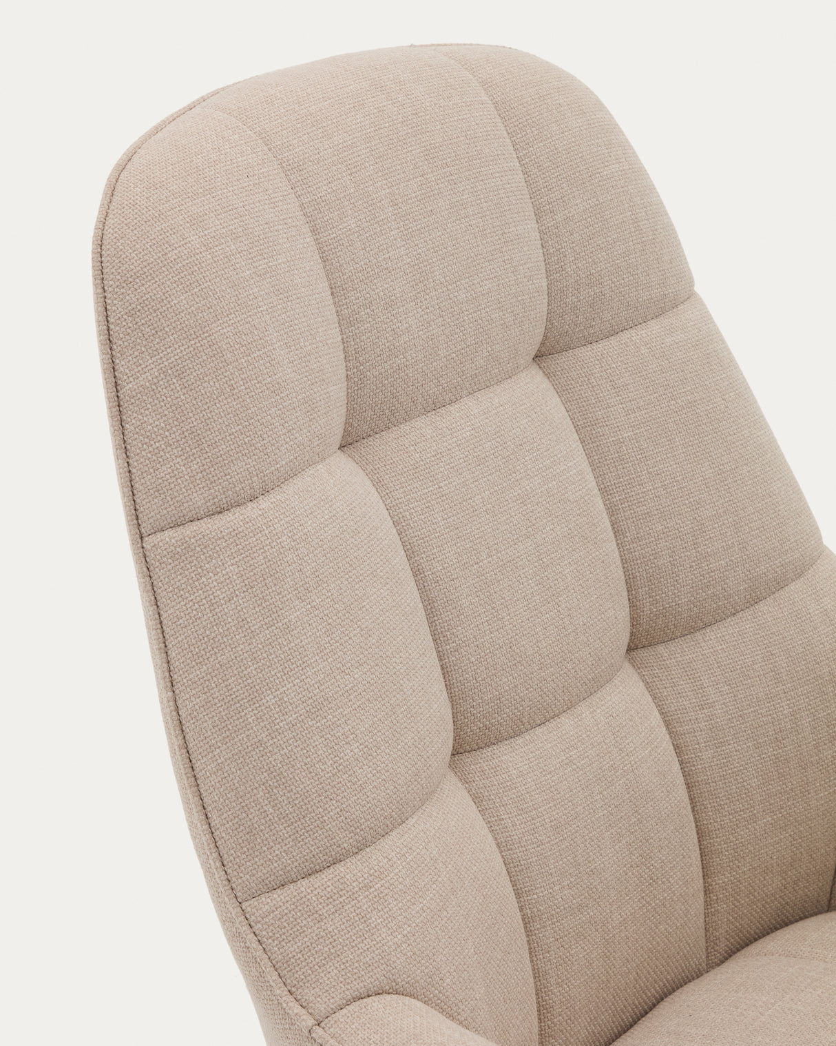 Drehsessel Jaspe beige und Metall mit grauer Oberfläche FSC 100% - ZEN ZONE Furniture