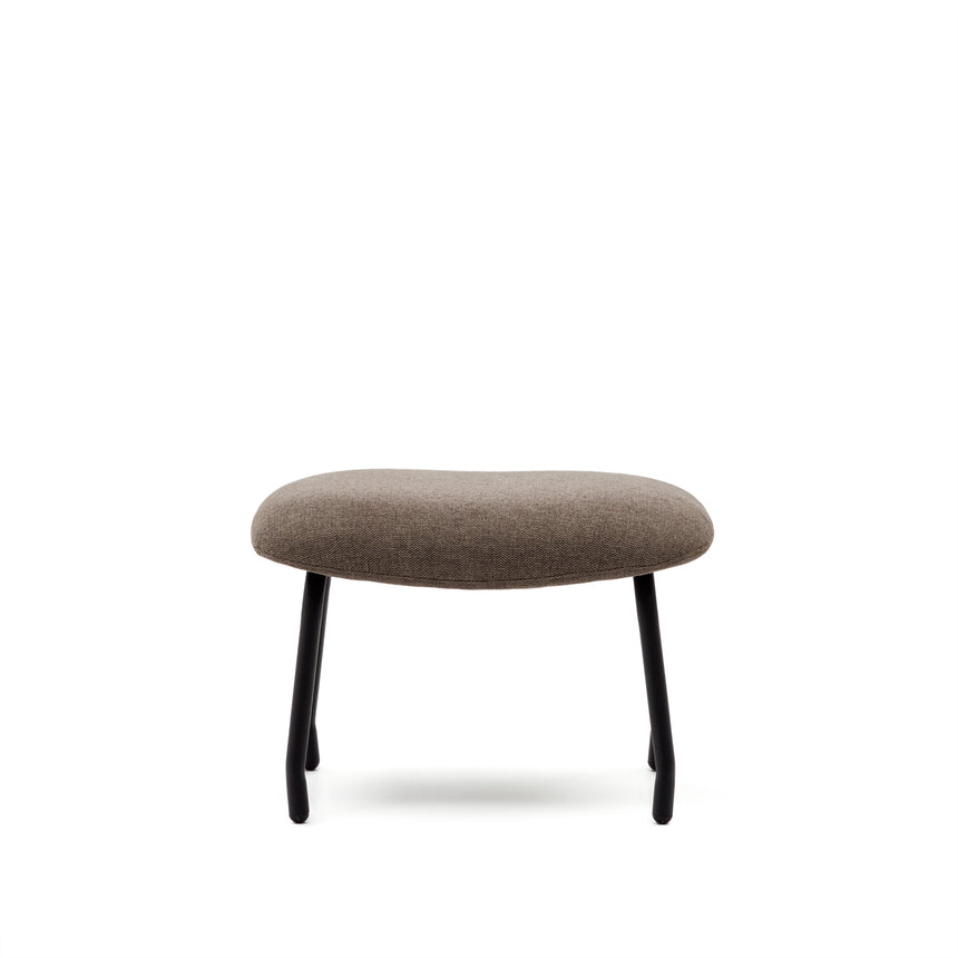 Belina Fußstütze in hellbraun und Stahl mit schwarzem Finish FSC 100% - ZEN ZONE Furniture