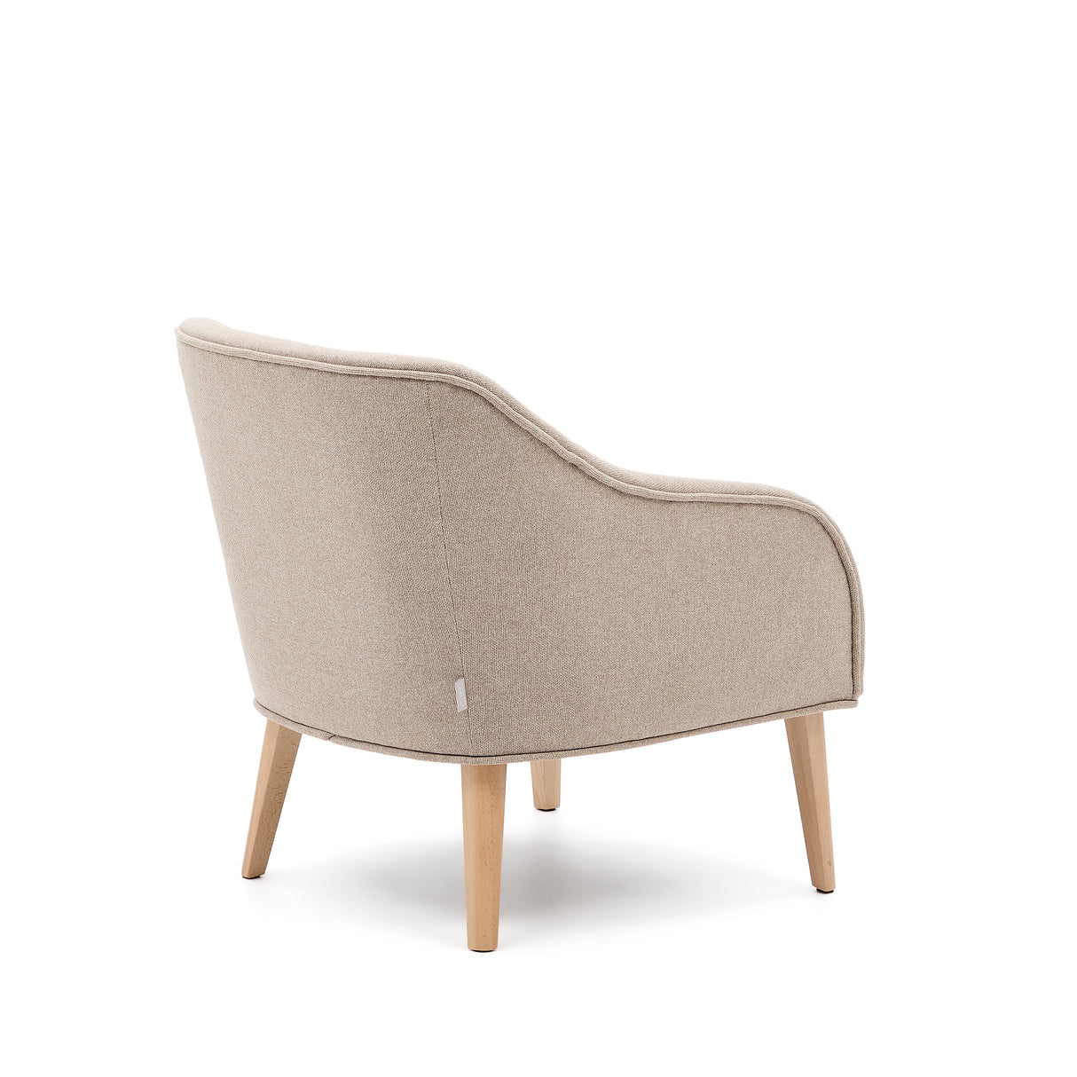 Sessel Bobly in Beige und massivem Buchenholz mit natürlichem Finish - ZEN ZONE Furniture