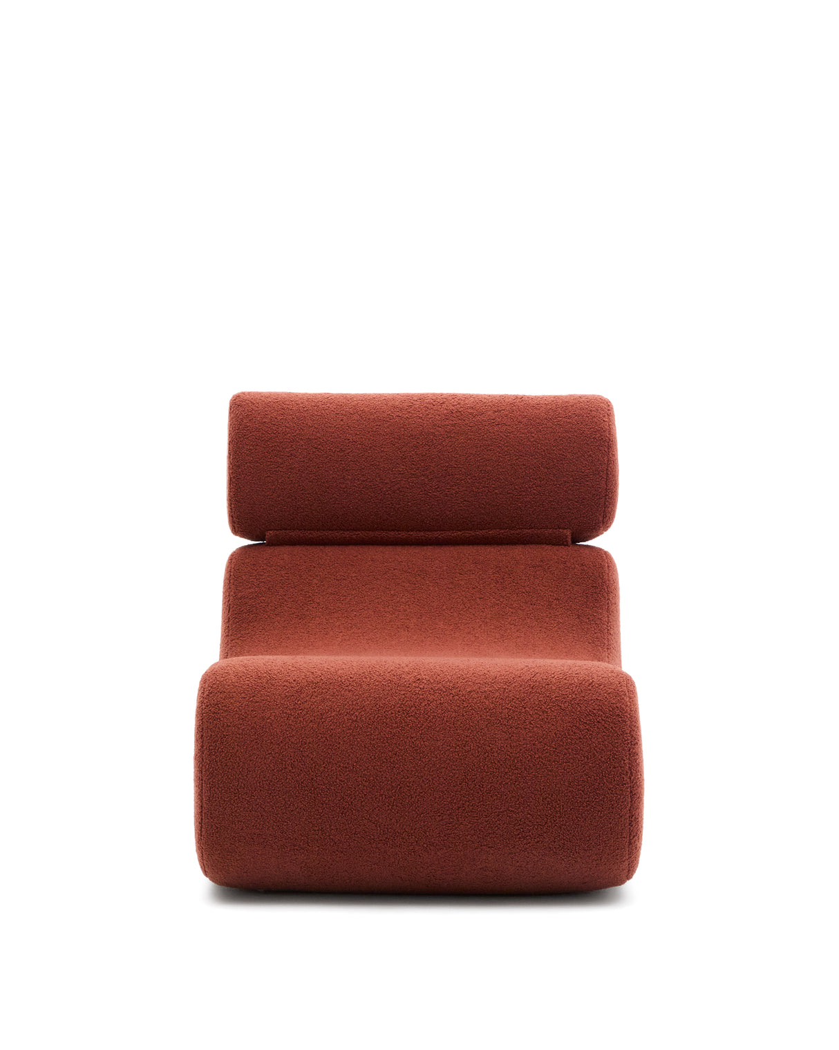 Sessel Club aus terrakottafarbenem Bouclé - ZEN ZONE Furniture