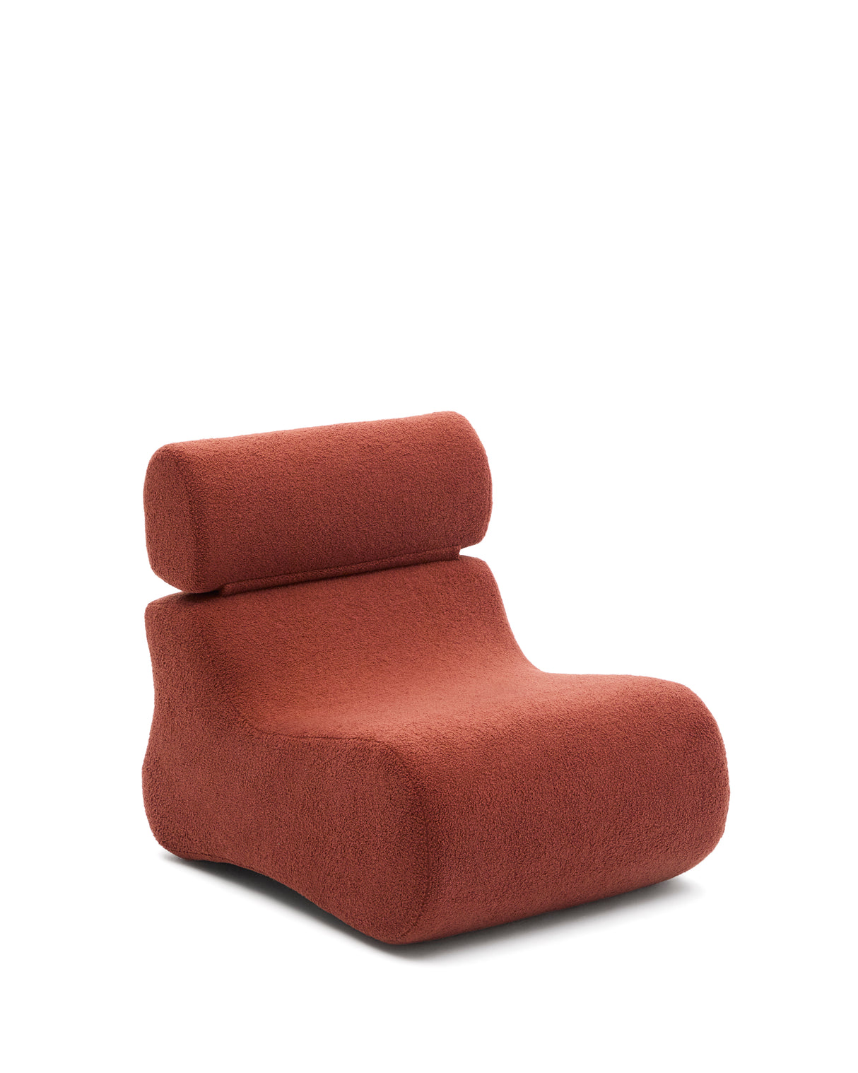 Sessel Club aus terrakottafarbenem Bouclé - ZEN ZONE Furniture