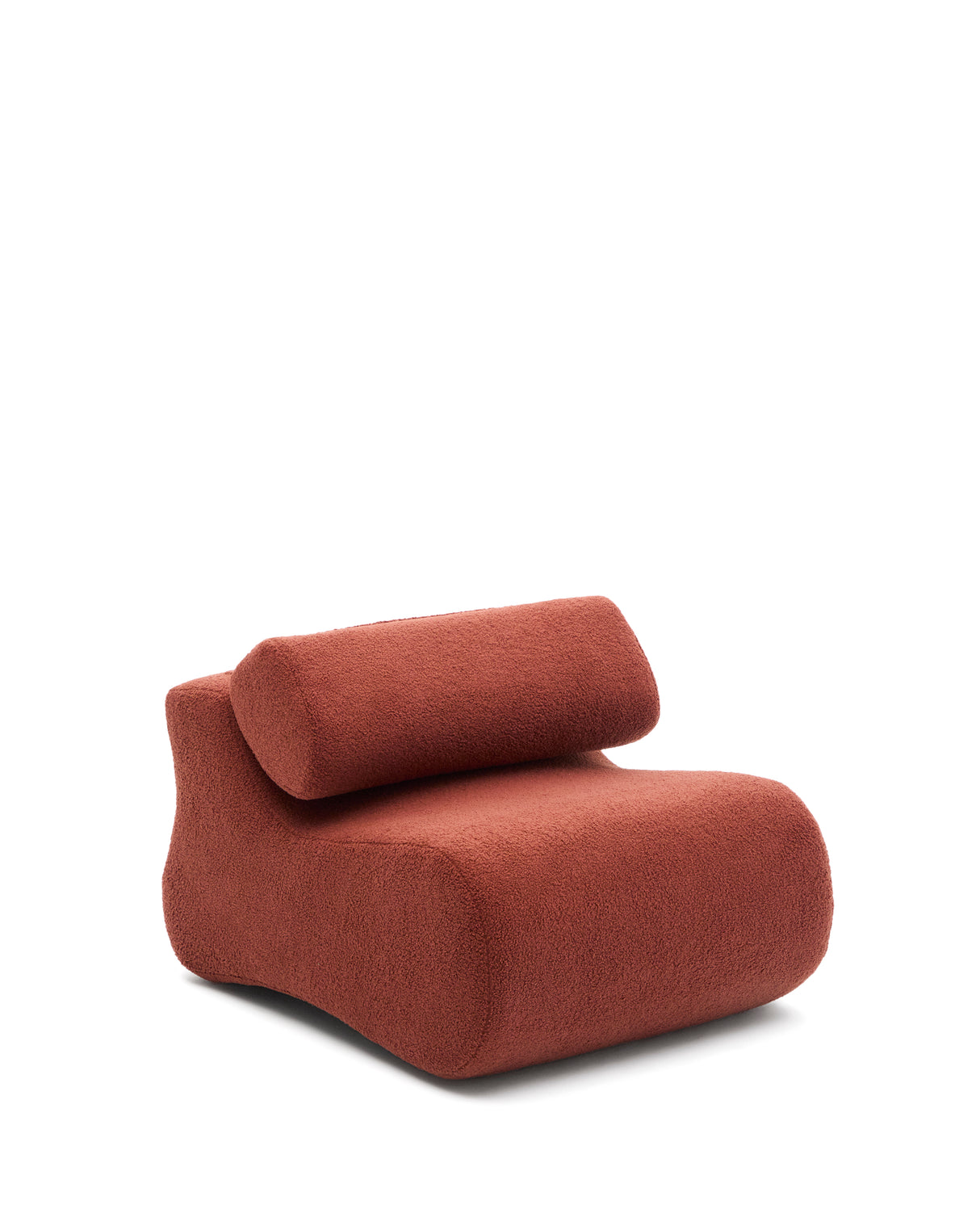 Sessel Club aus terrakottafarbenem Bouclé - ZEN ZONE Furniture