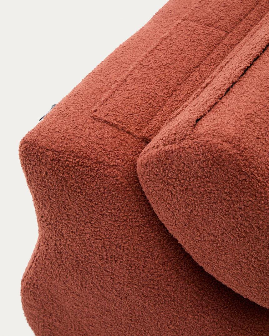 Sessel Club aus terrakottafarbenem Bouclé - ZEN ZONE Furniture